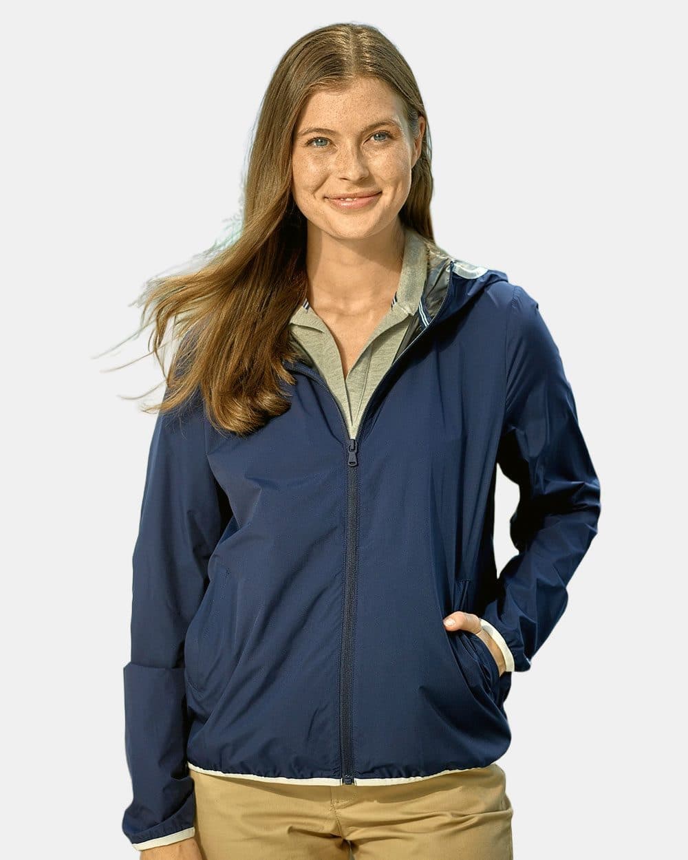Nautica Women's Stillwater Hooded Windbreaker