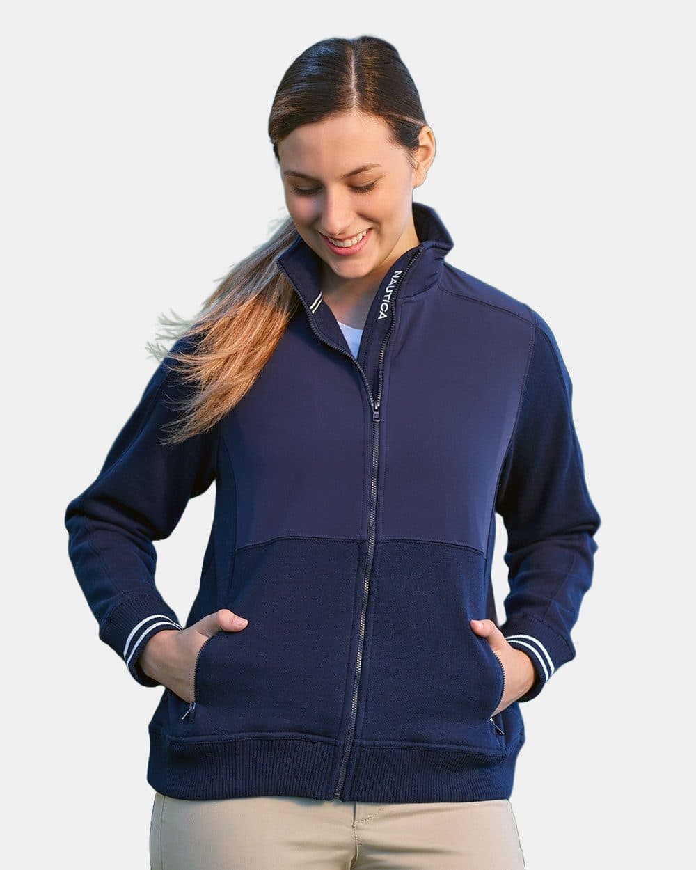 Nautica Women's Navigator Fleece Full-Zip Jacket