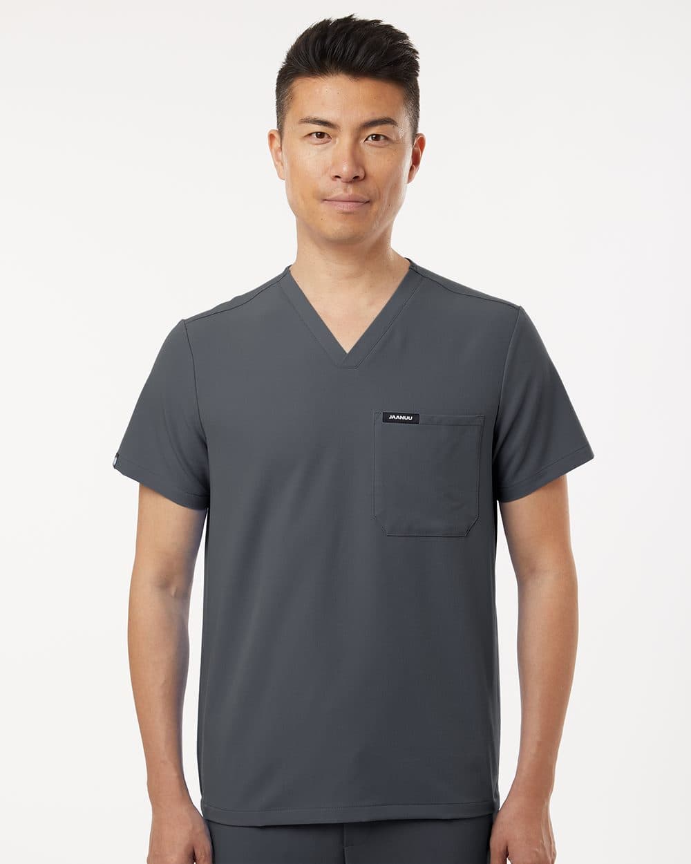 Jaanuu Men's Holmes Everyday 1-Pocket Scrub V-Neck Top
