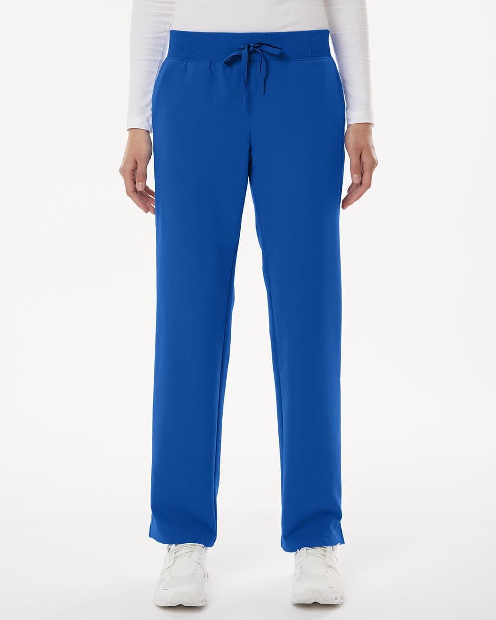 Jaanuu Women's Petite Sizes Xenos Essential Knit-Waist Scrub Pants