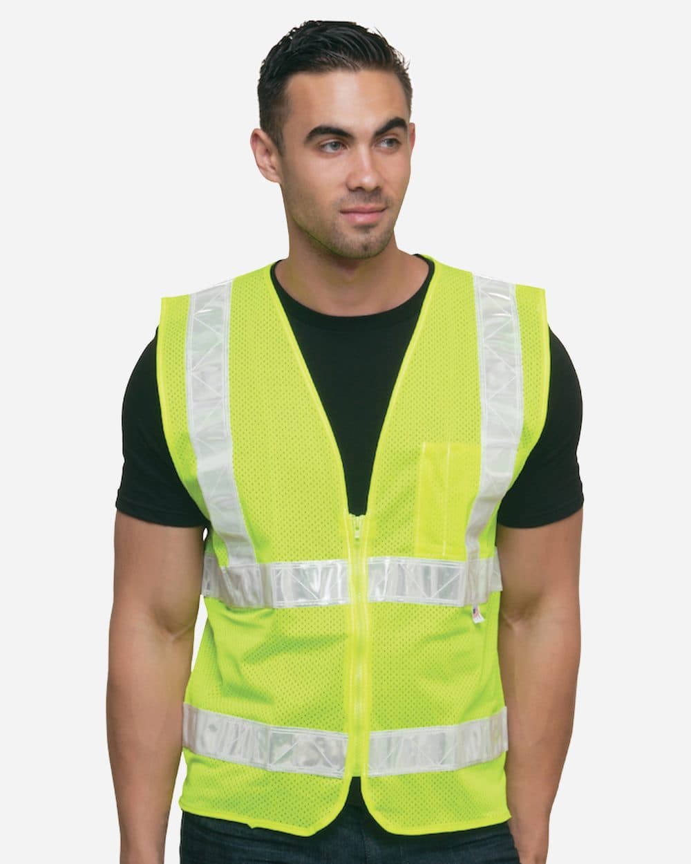 Bayside Unisex USA-Made Mesh Safety Vest