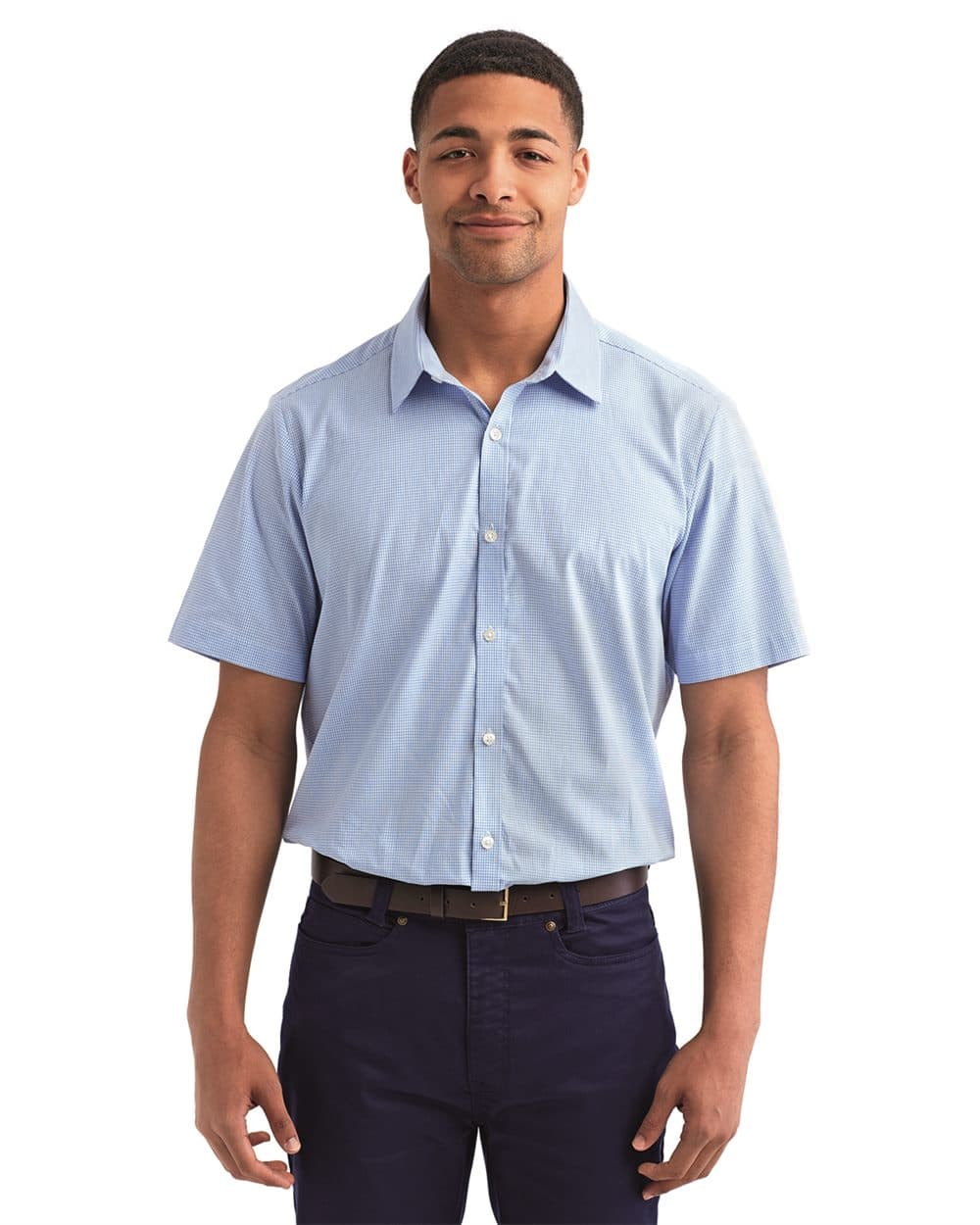 Artisan Collection by Reprime Men's Microcheck Gingham Cotton Shirt (RP221)