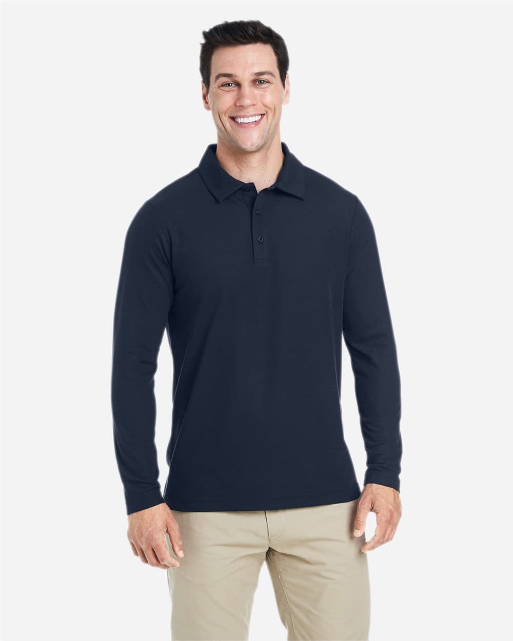 CORE365 Men's Fusion ChromaSoft™ Long Sleeve Pique Polo