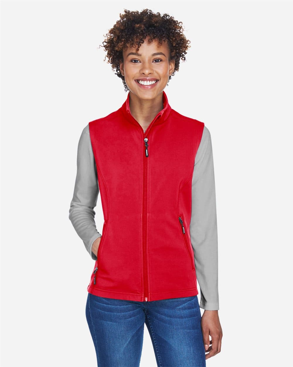 CORE365 Women's Cruise Two-Layer Fleece Bonded Soft Shell Vest