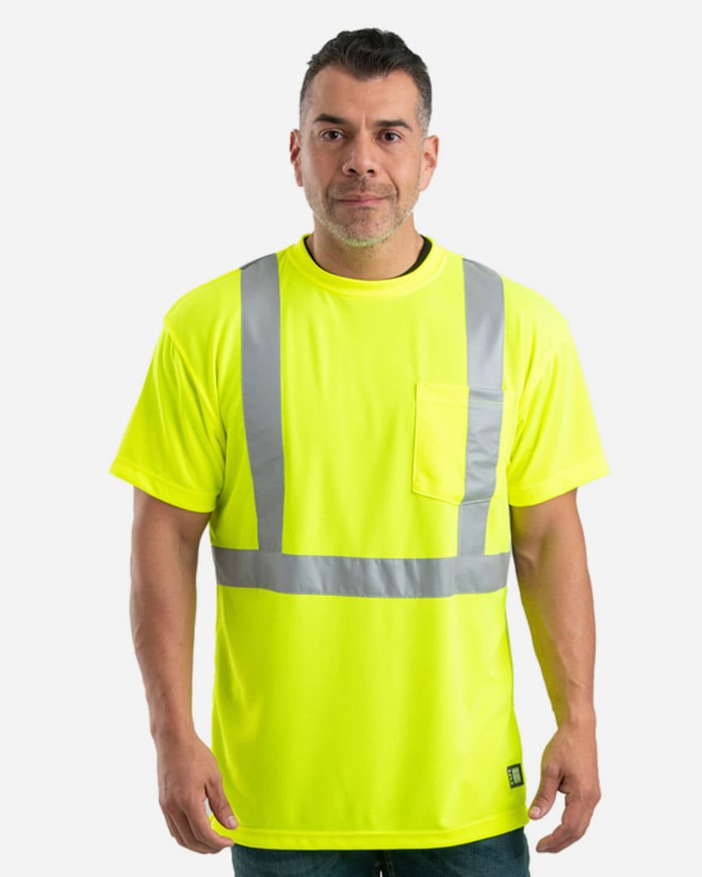 Berne Apparel Men's Hi-Vis Class 2 Performance Pocket T-Shirt