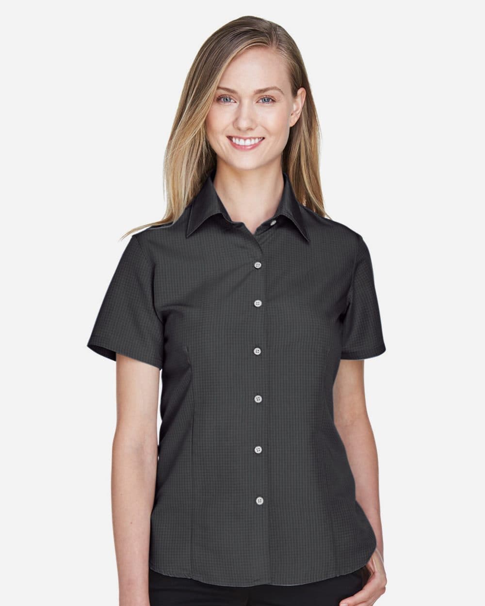 Harriton Women's Barbados Textured Camp Shirt