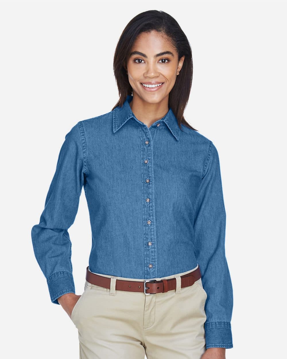 Harriton Women's Denim Shirt