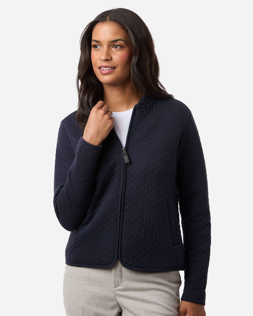 Devon & Jones Women's Berkeley Textured Full-Zip Jacket