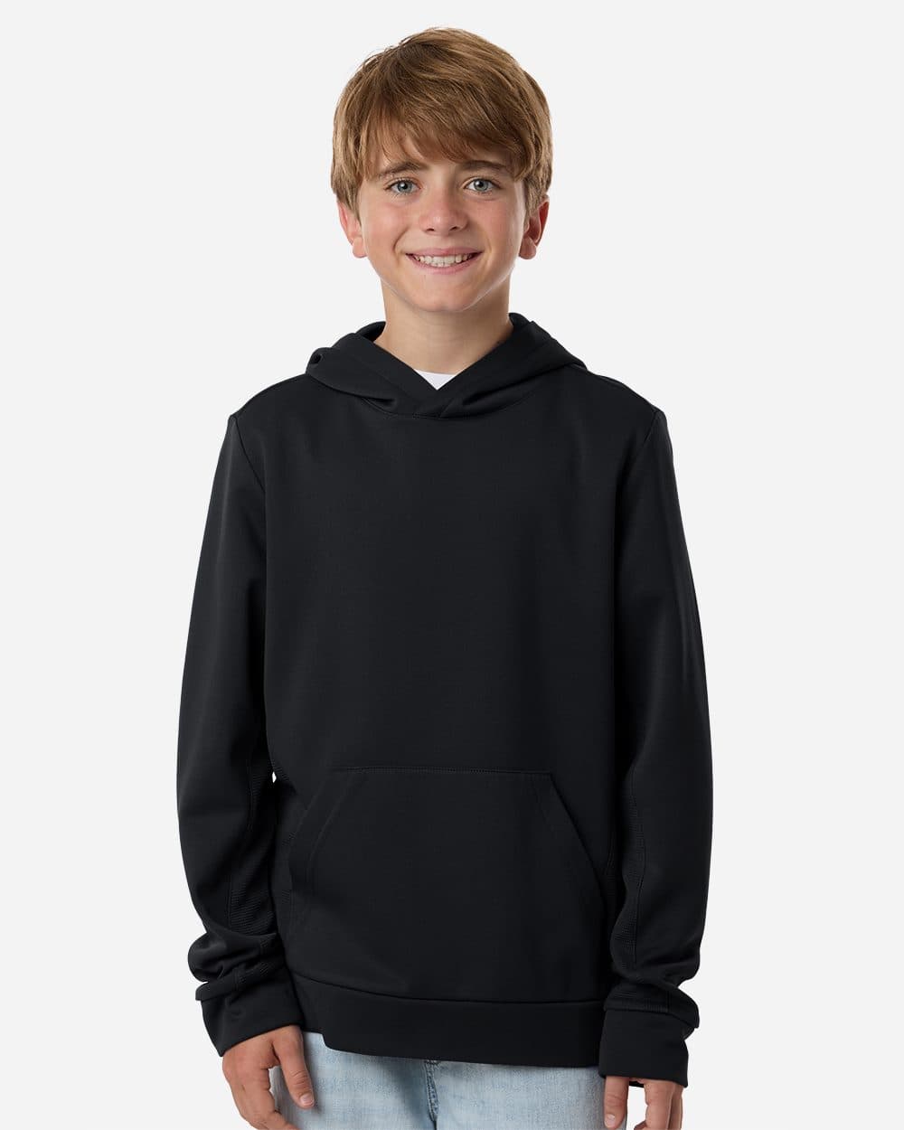 Team 365 Youth Squad Hooded Tech Fleece Pullover