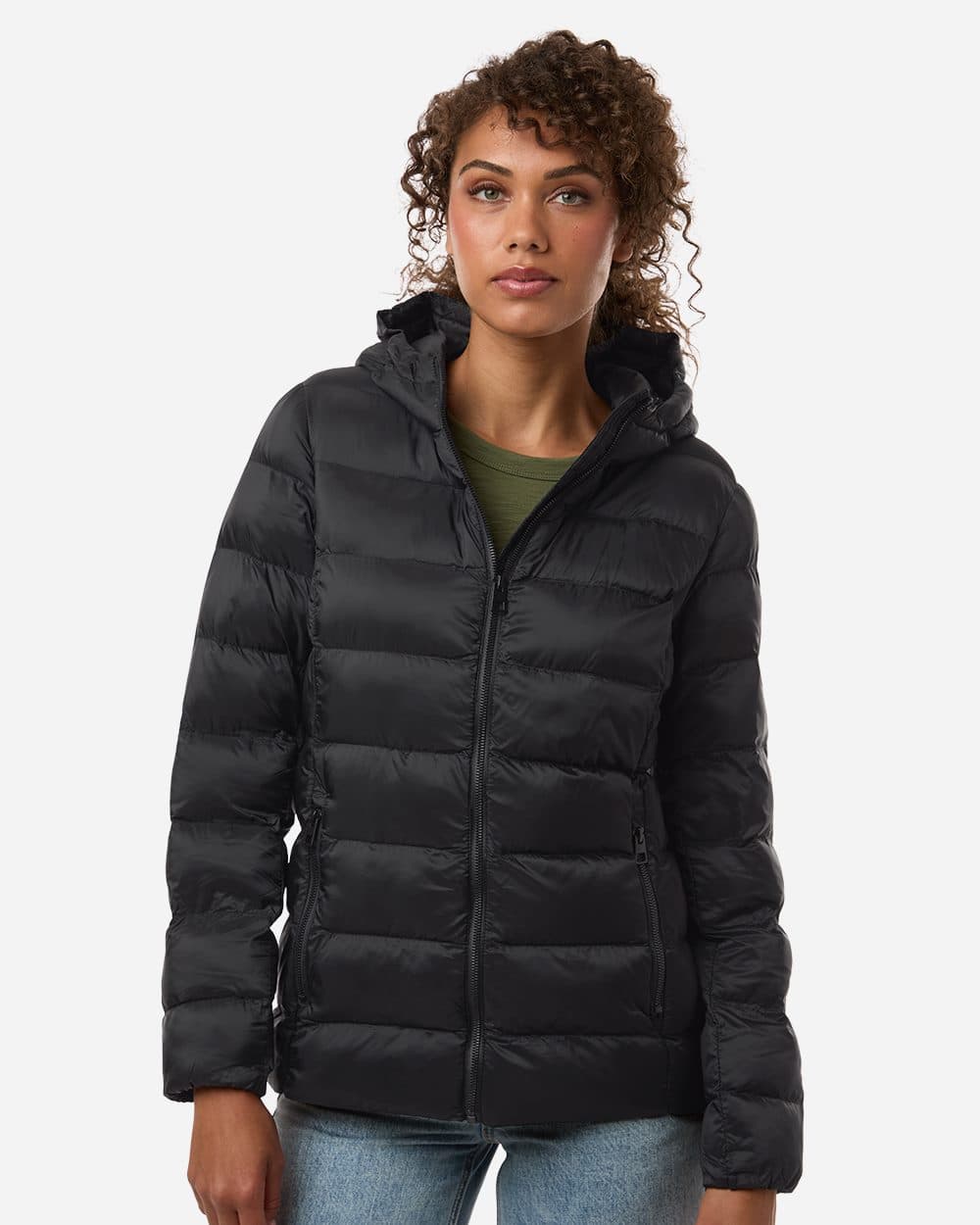 Weatherproof Women's Lightweight Poly-filled Hooded Puffer Jacket