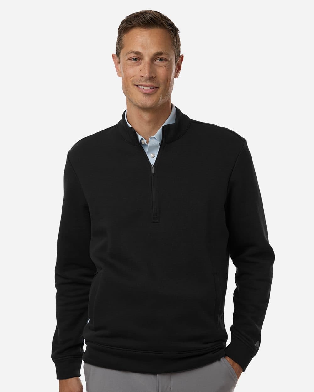 Adidas Men's Elevated Fleece Quarter-Zip Pullover