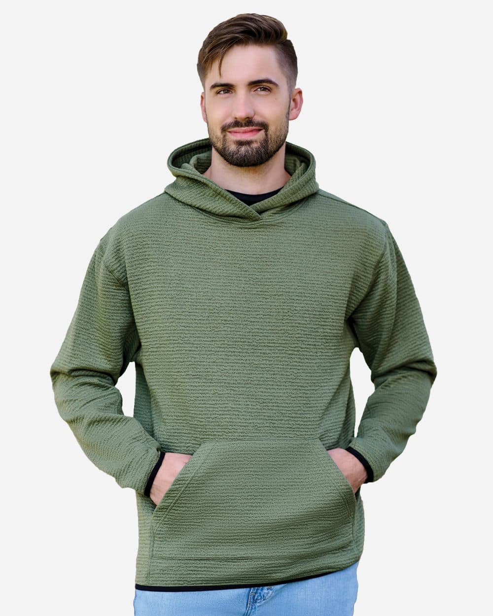 J. America Unisex Pebble Fleece Hooded Pullover