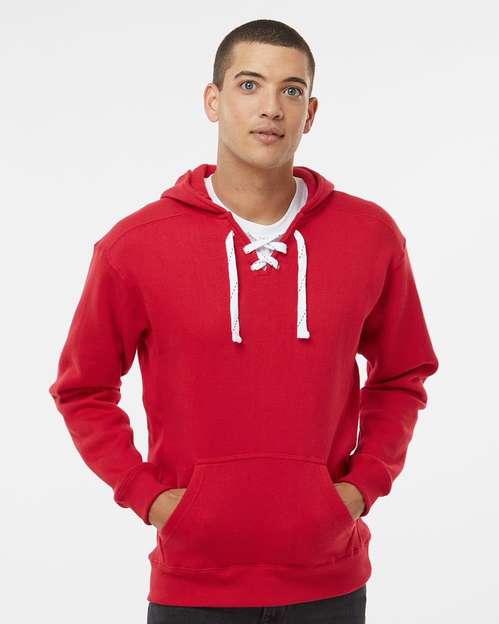 J. America Men's Sport Lace Hooded Sweatshirt