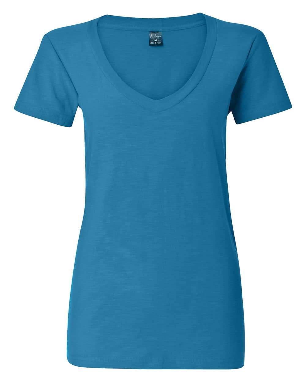 J. America Women's V-Neck Slub T-Shirt