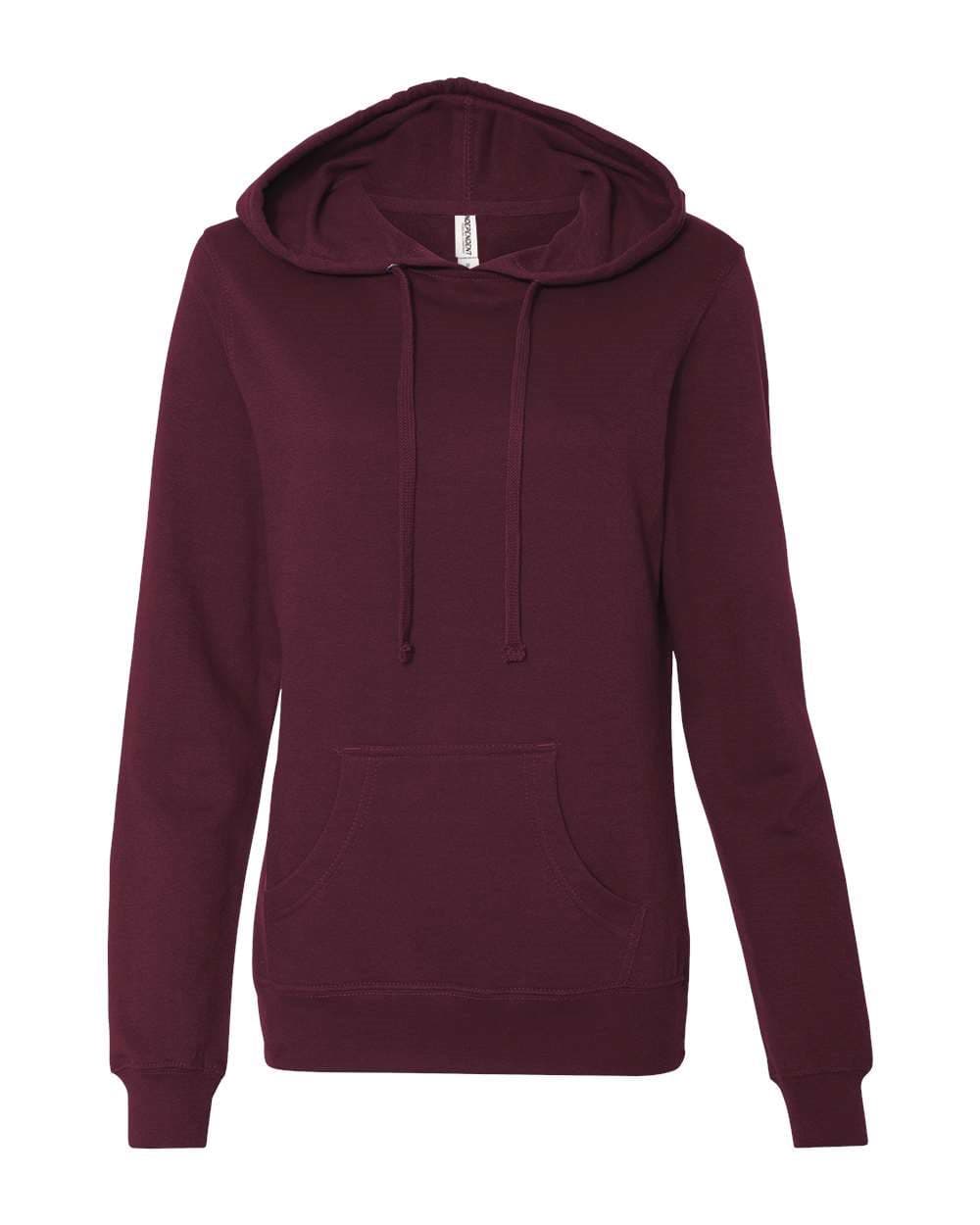 Independent Trading Co. Women's Junior Fit Heavenly Fleece Lightweight Hooded Sweatshirt