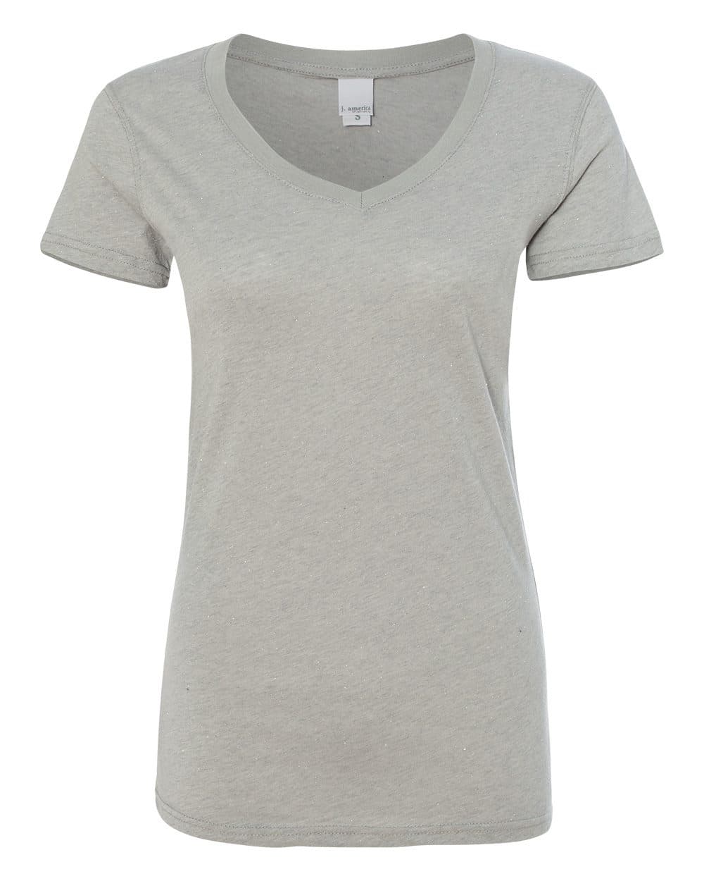 J. America Women’s Glitter V-Neck T-Shirt