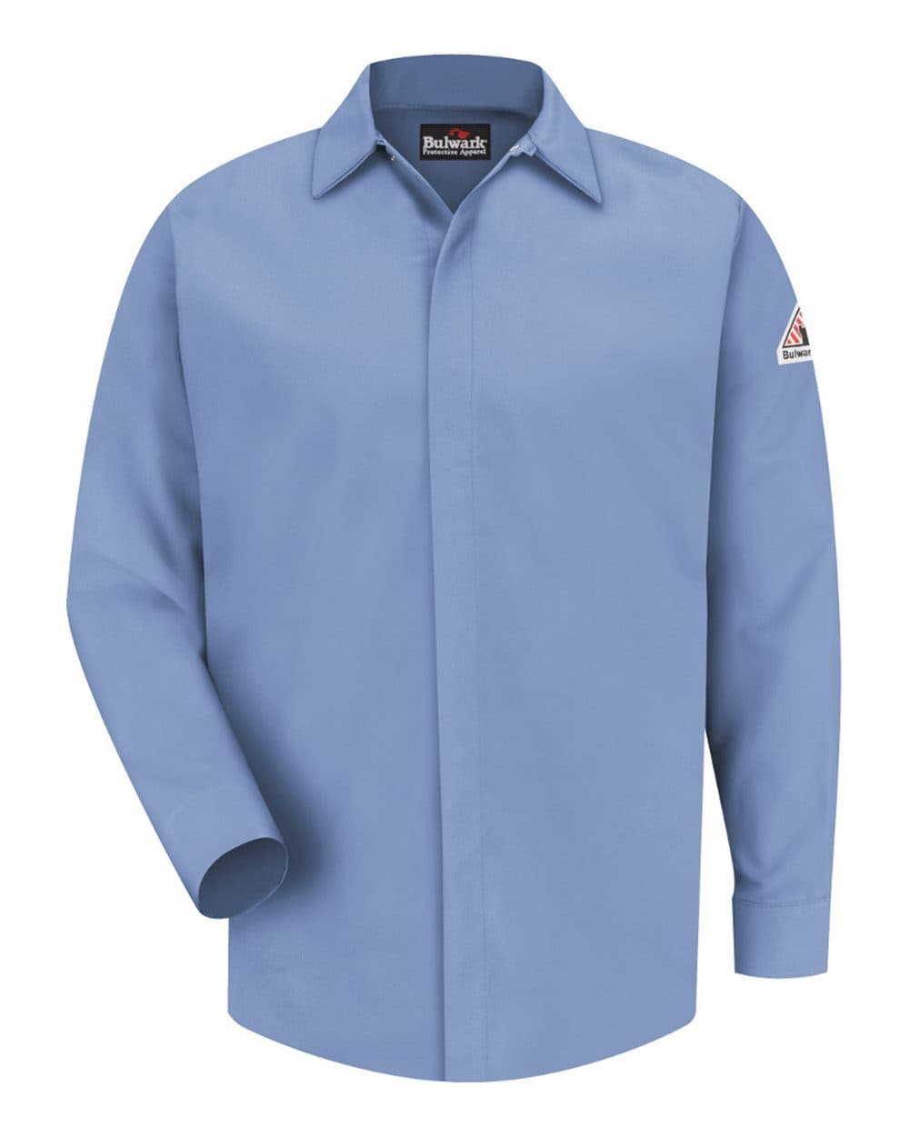 Bulwark Men's Tall Concealed-Gripper Pocketless Work Shirt