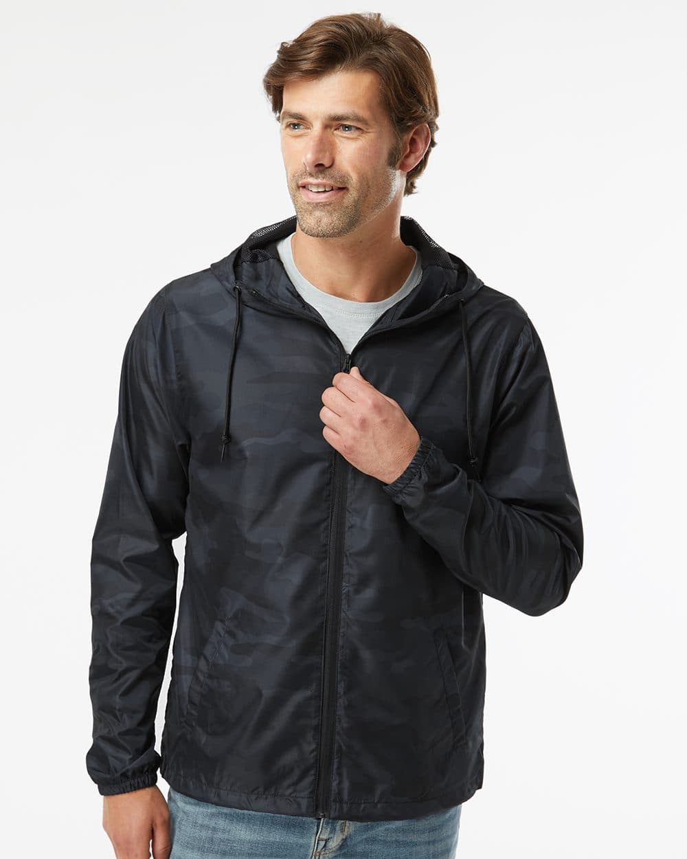 Independent Trading Co. Men's Lightweight Windbreaker Full-Zip Jacket