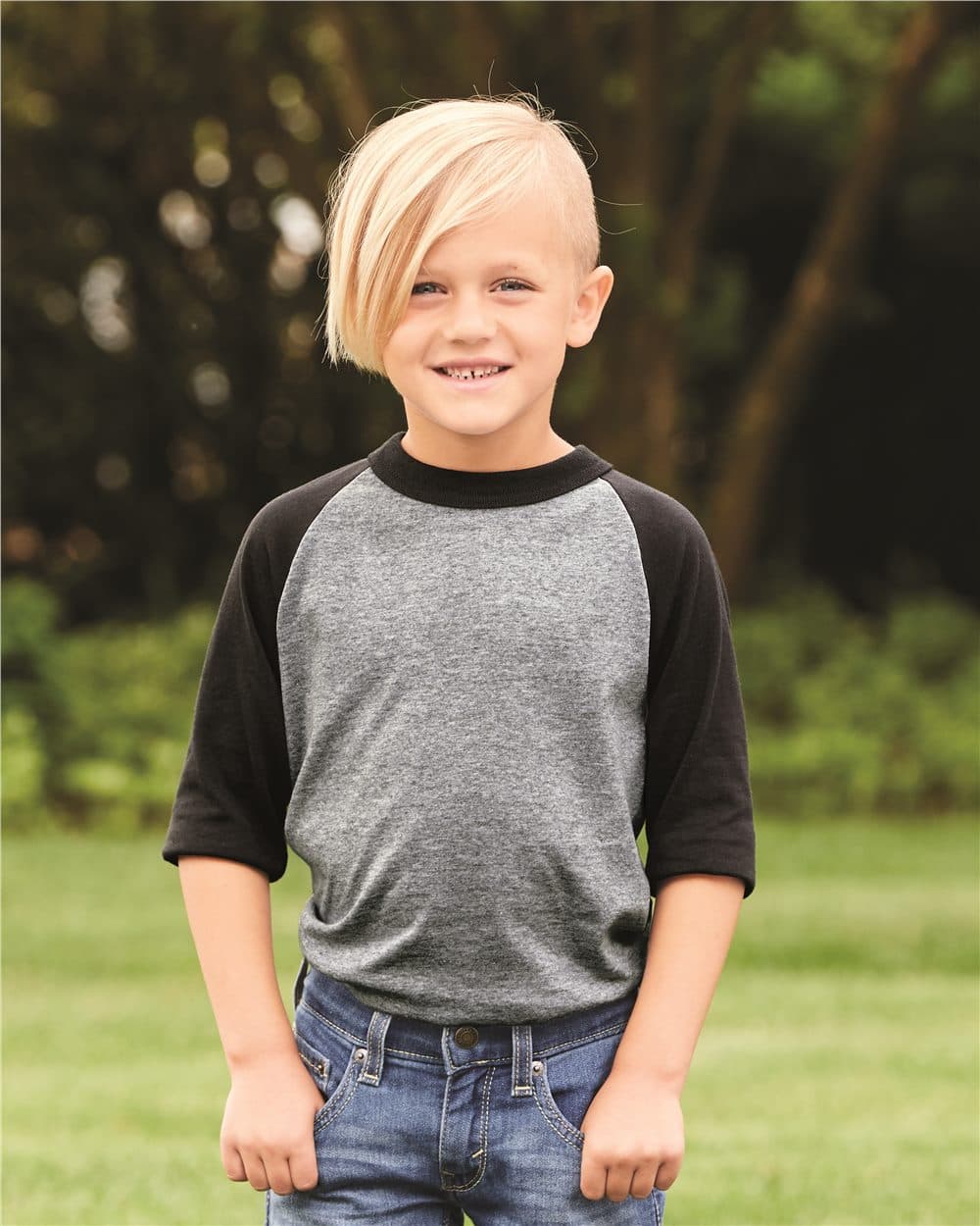 Augusta Sportswear Youth Three-Quarter Sleeve Baseball Jersey