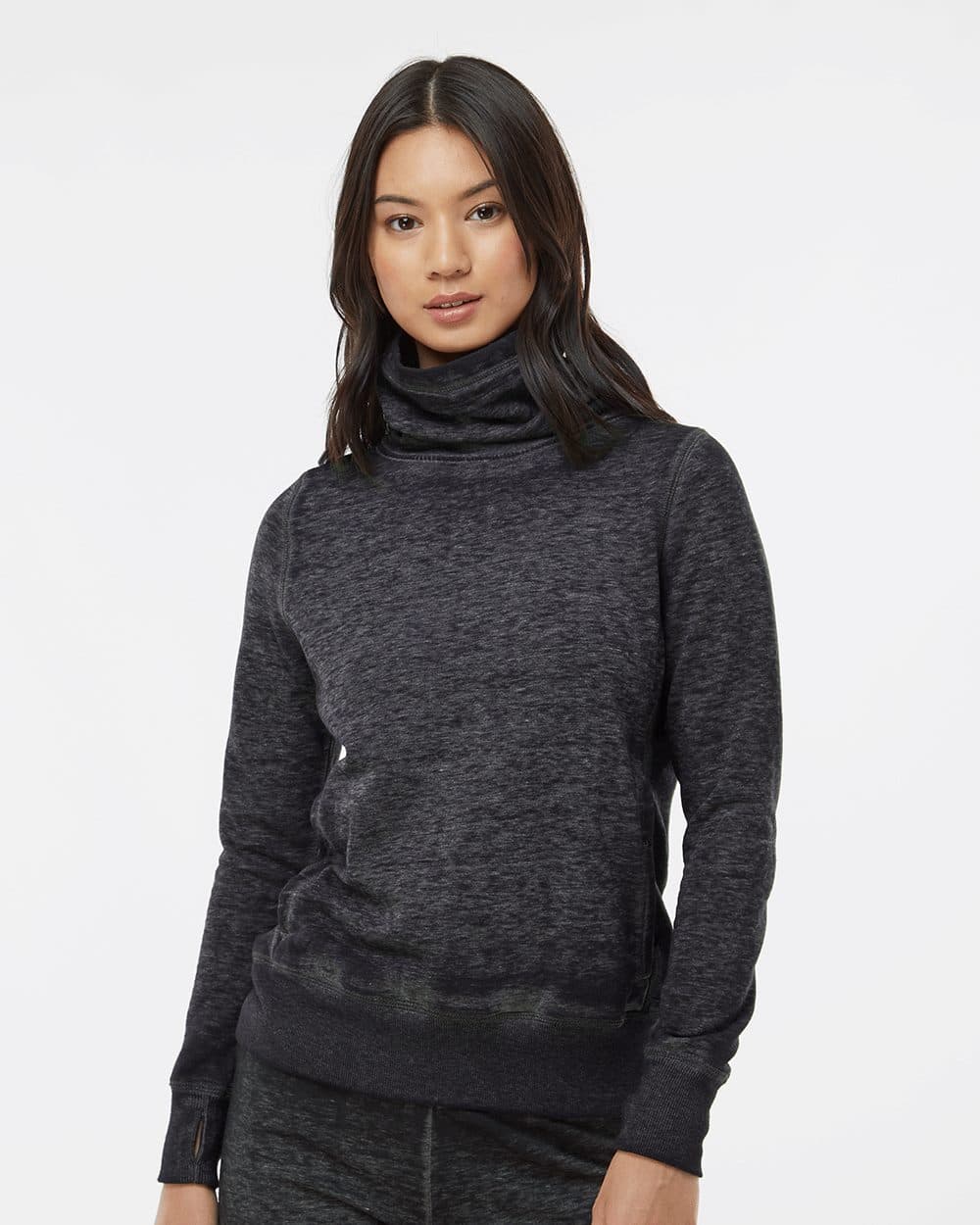 J. America Women’s Zen Fleece Cowl Neck Sweatshirt