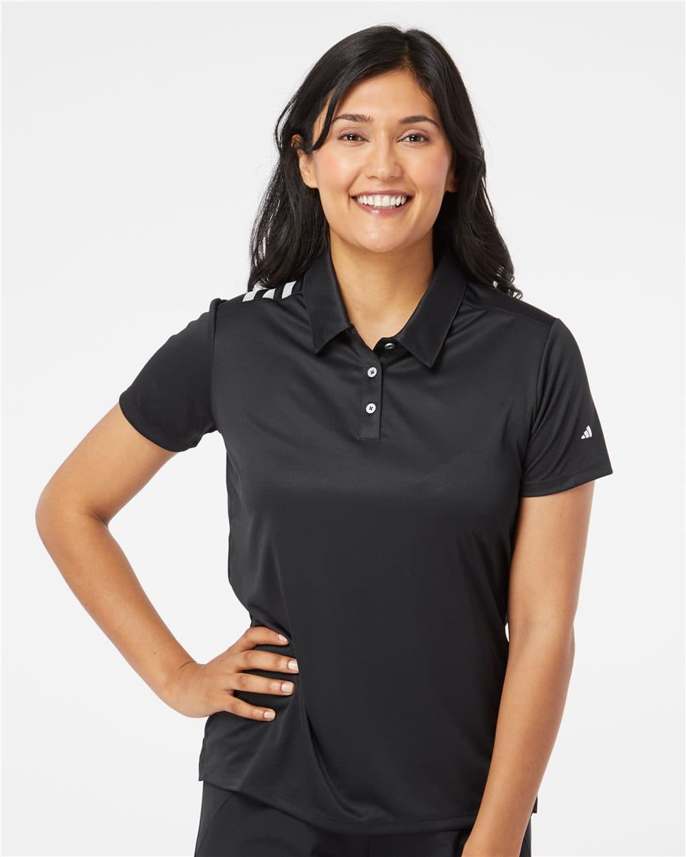 Adidas Women's 3-Stripes Shoulder Polo