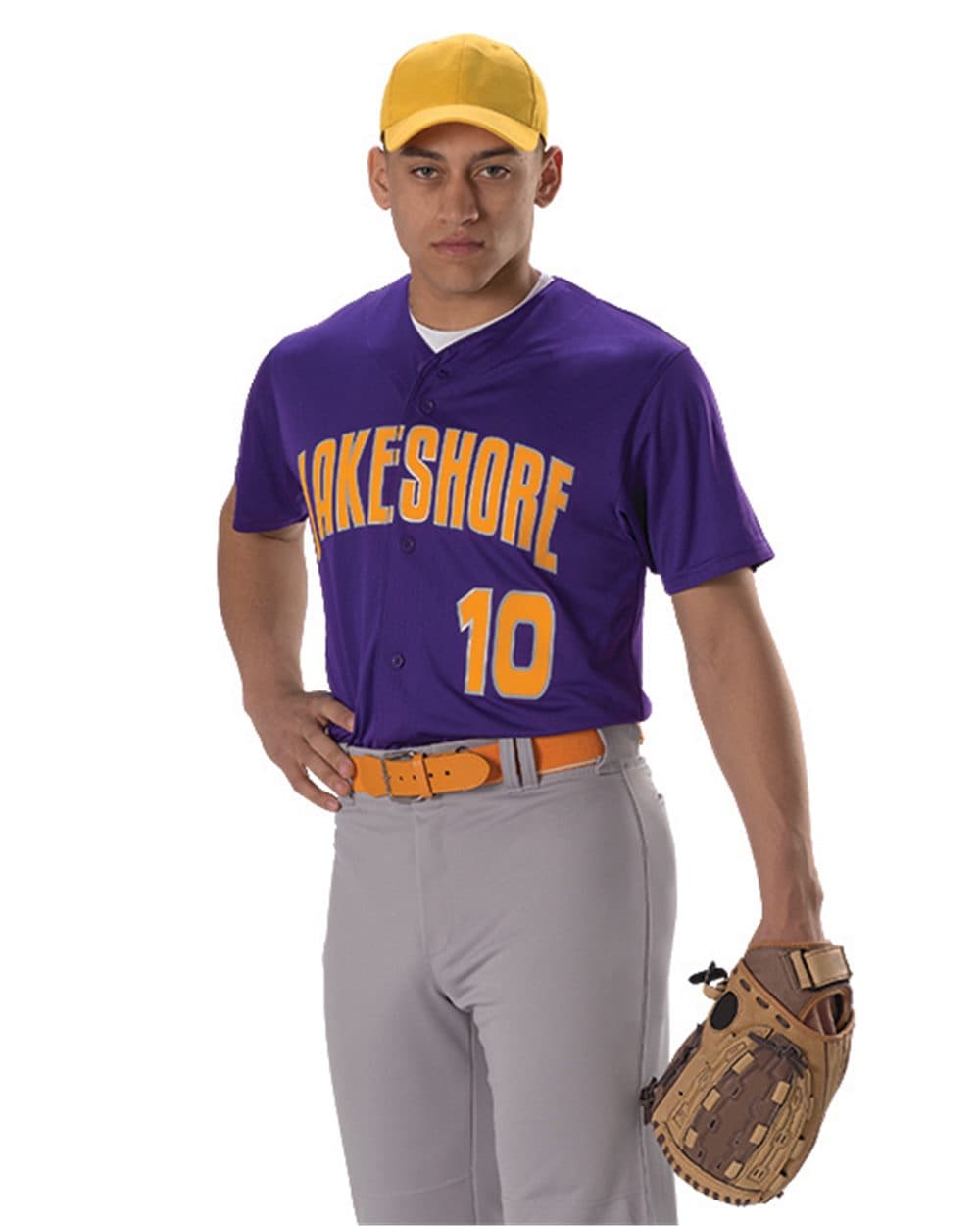 Alleson Athletic Youth Full Button Lightweight Baseball Jersey