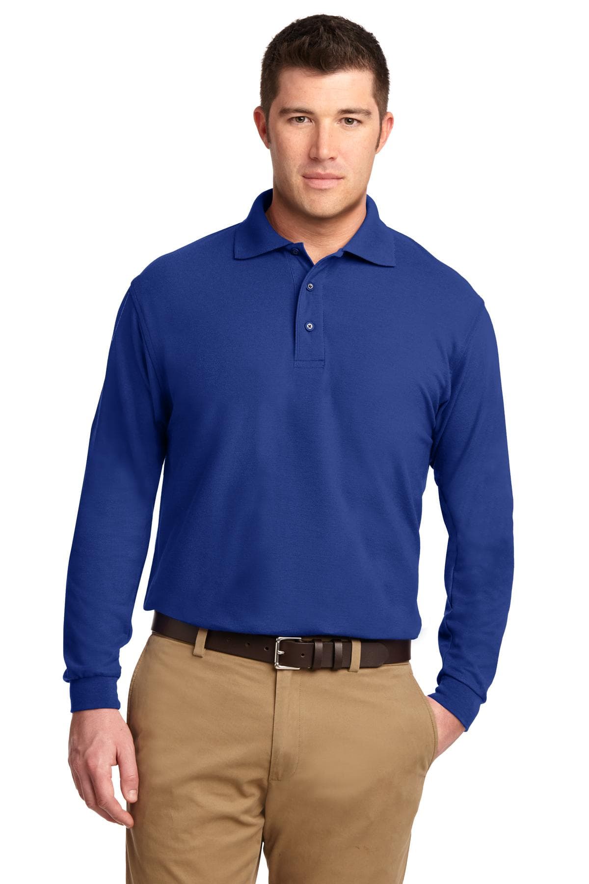 Port Authority ® Tall Silk Touch™ Long Sleeve Polo. TLK500LS thumbnail 7