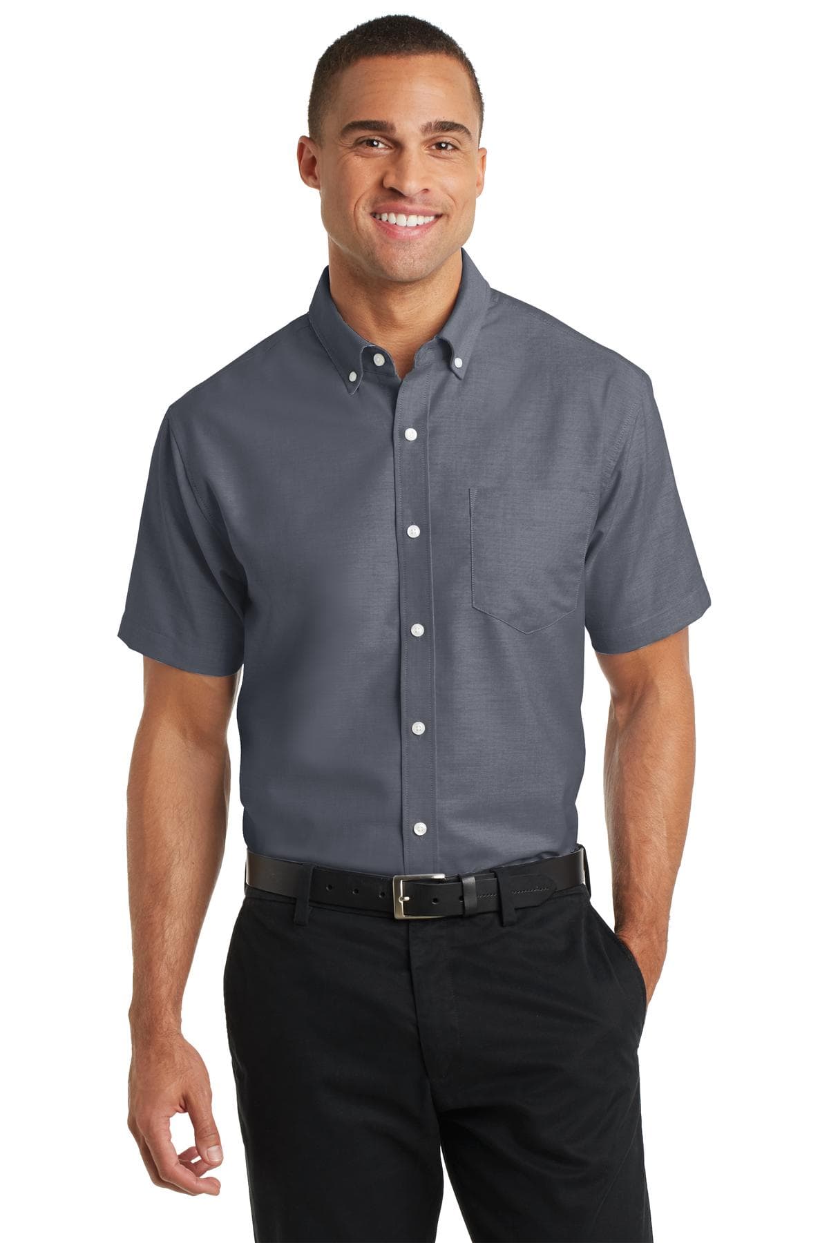 Port Authority ® Short Sleeve SuperPro ™ Oxford Shirt. S659 thumbnail 4