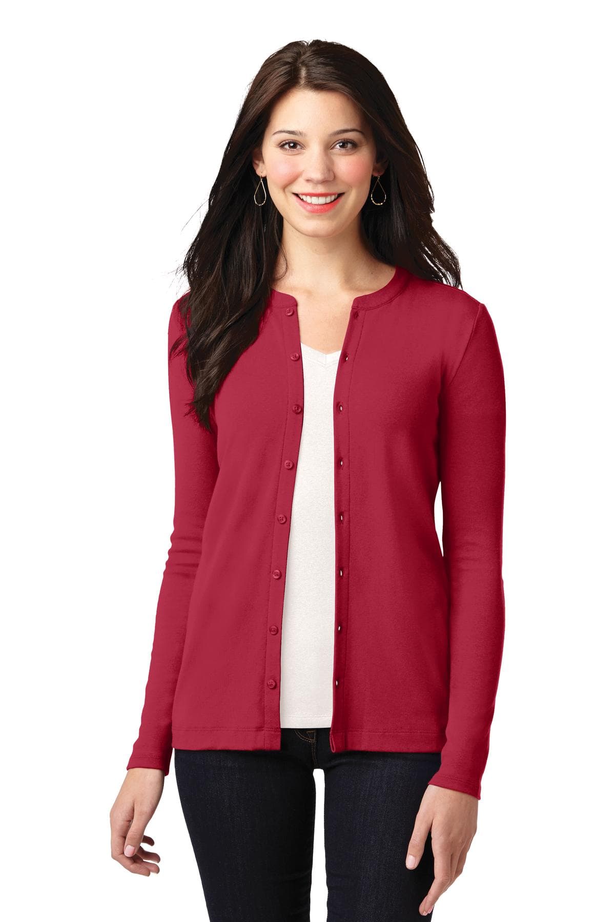 Port Authority ® Women's Concept Stretch Button-Front Cardigan. LM1008 thumbnail 4