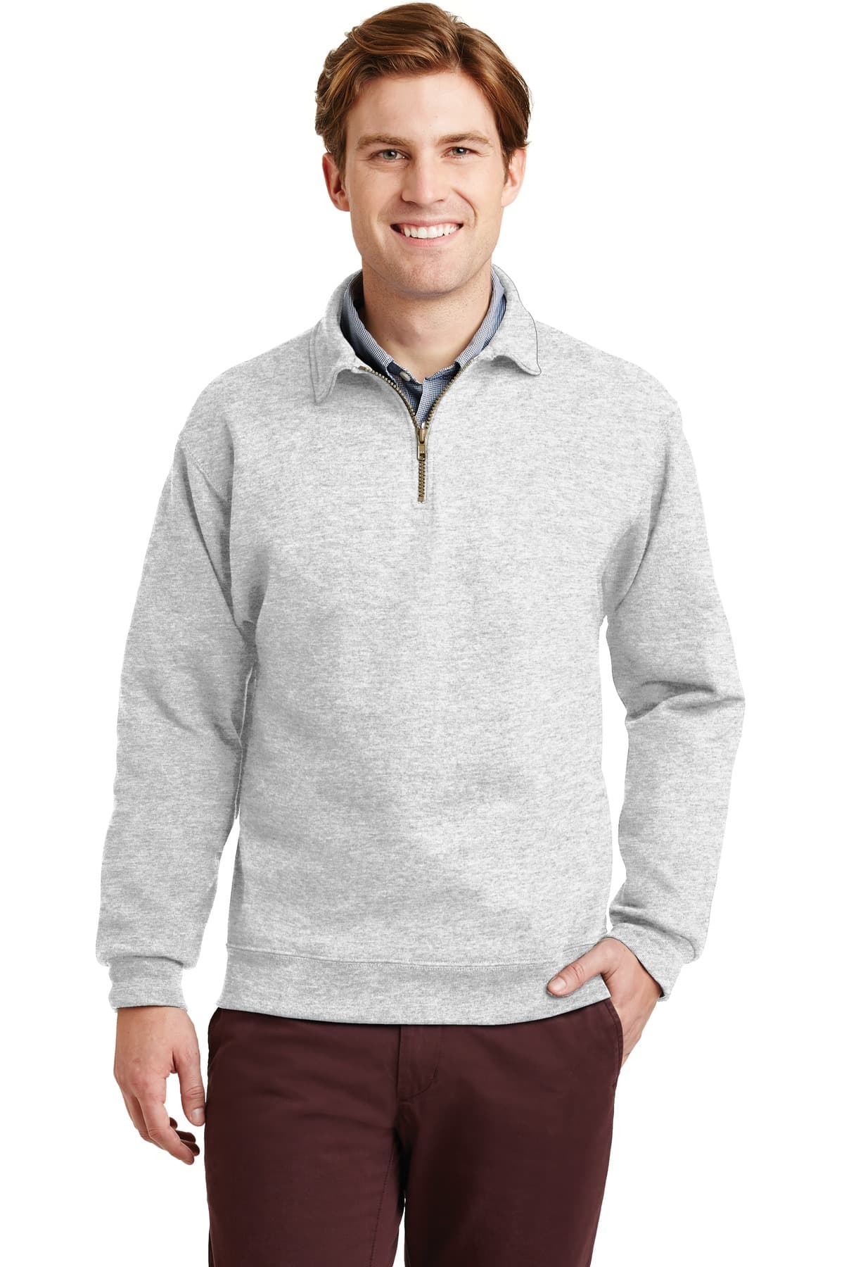 Jerzees ® Super Sweats ® NuBlend ® - 1/4-Zip Sweatshirt with Cadet Collar. 4528M thumbnail 4