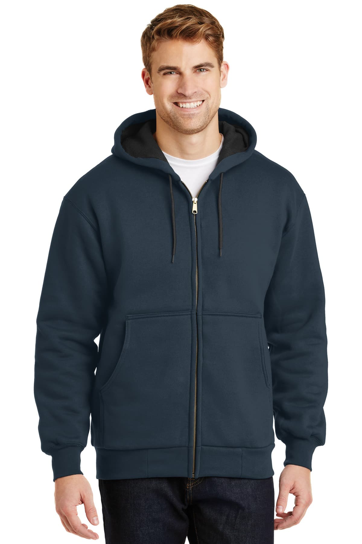 CornerStone ® - Heavyweight Full-Zip Hooded Sweatshirt with Thermal Lining. CS620 thumbnail 7