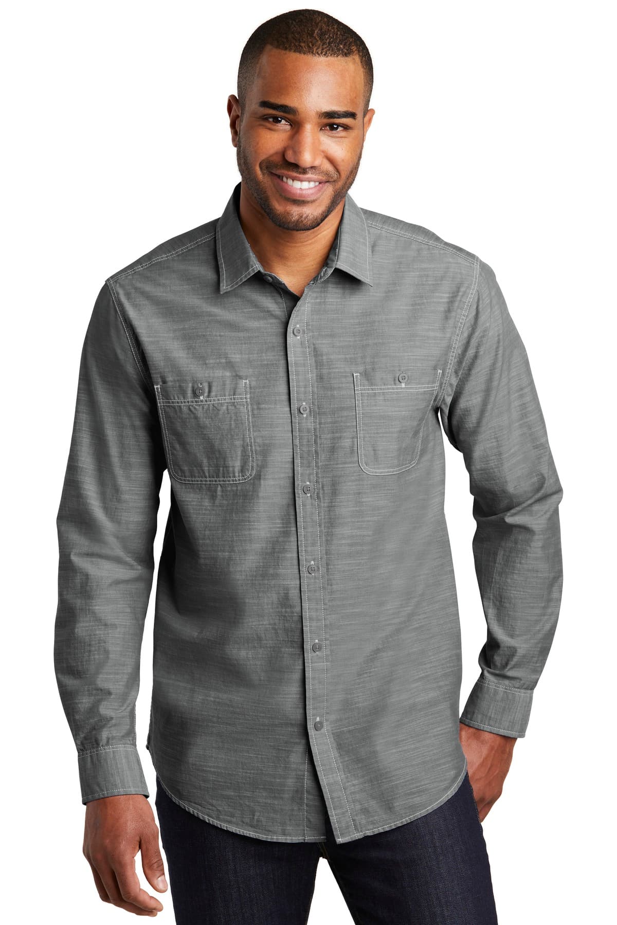 Port Authority ® Slub Chambray Shirt. W380 thumbnail 4