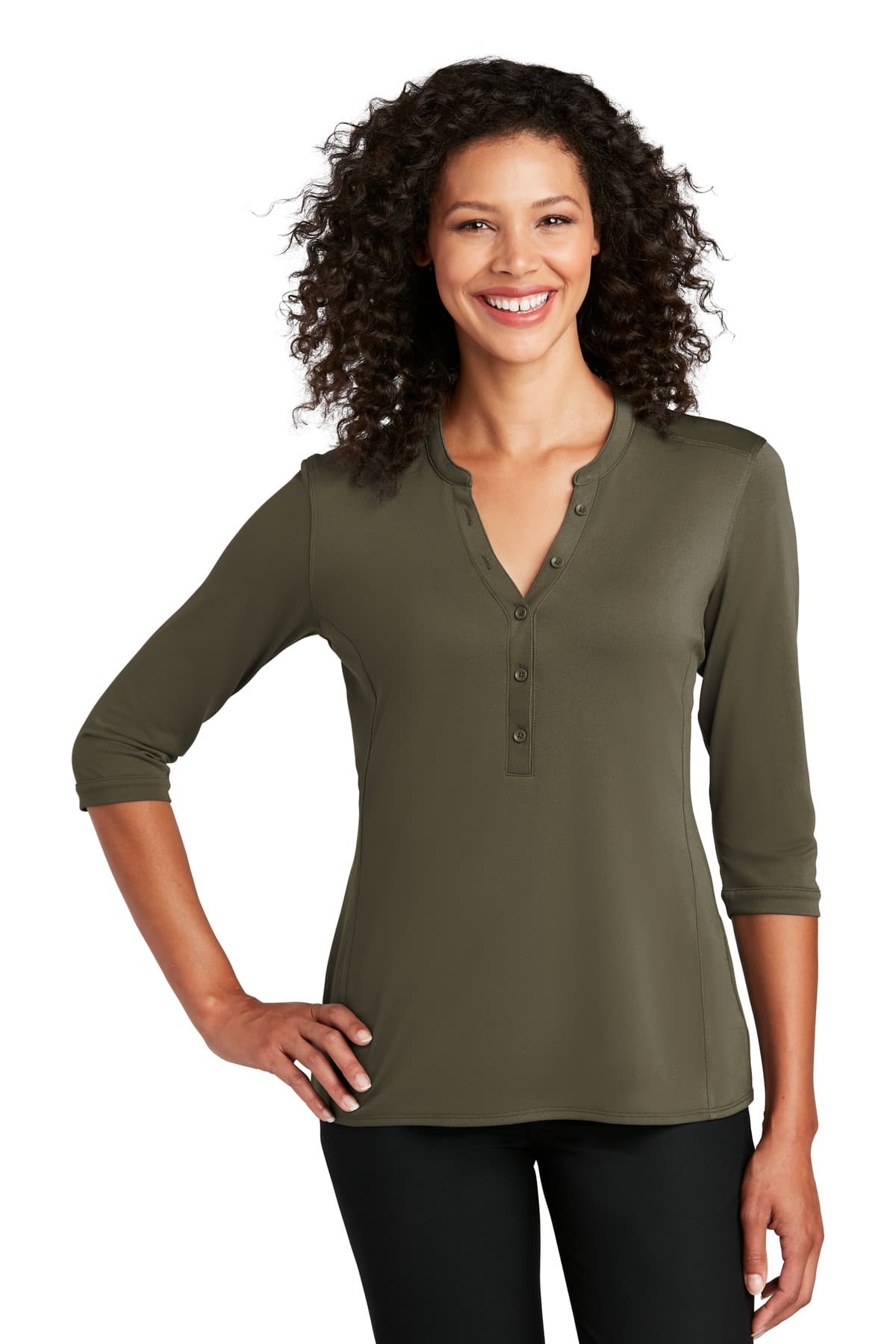 Port Authority ® Women's UV Choice Pique Henley LK750 thumbnail 4
