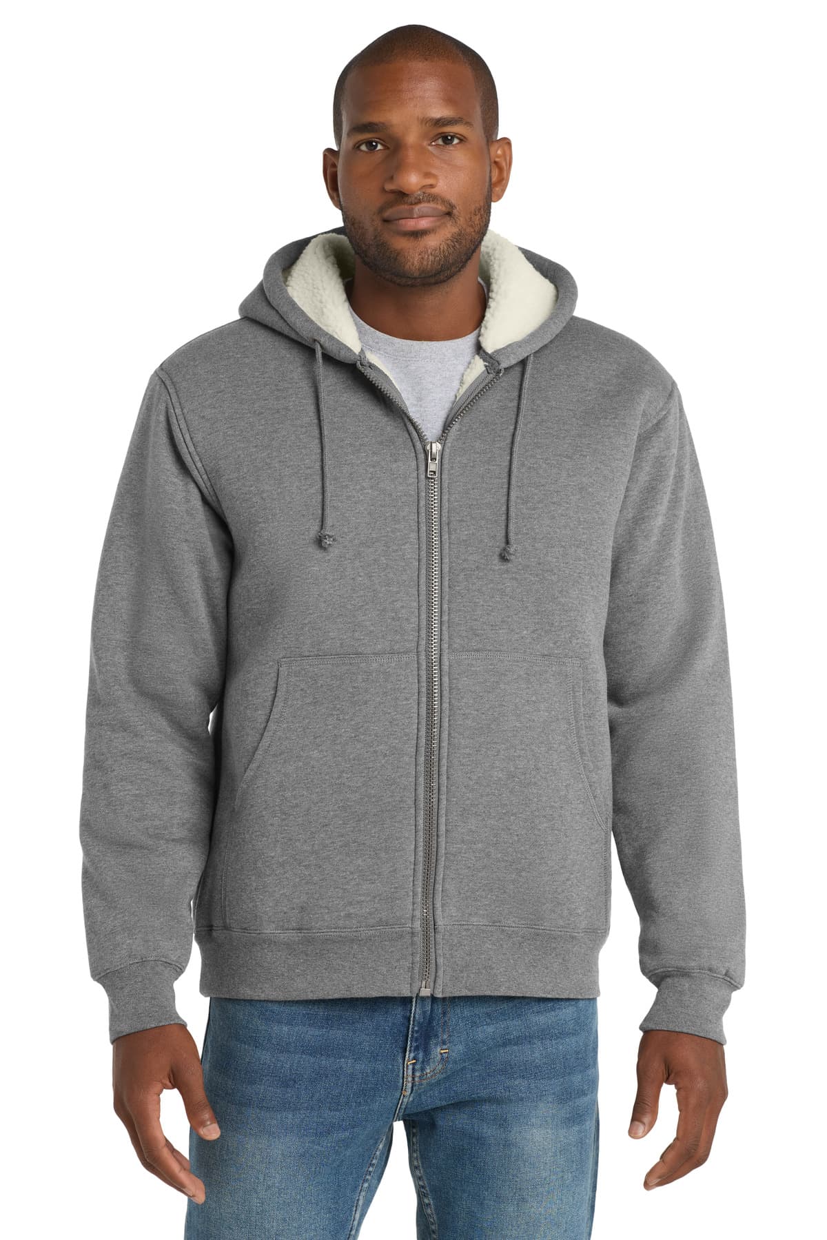 CornerStone ® Heavyweight Sherpa-Lined Hooded Fleece Jacket. CS625 thumbnail 4