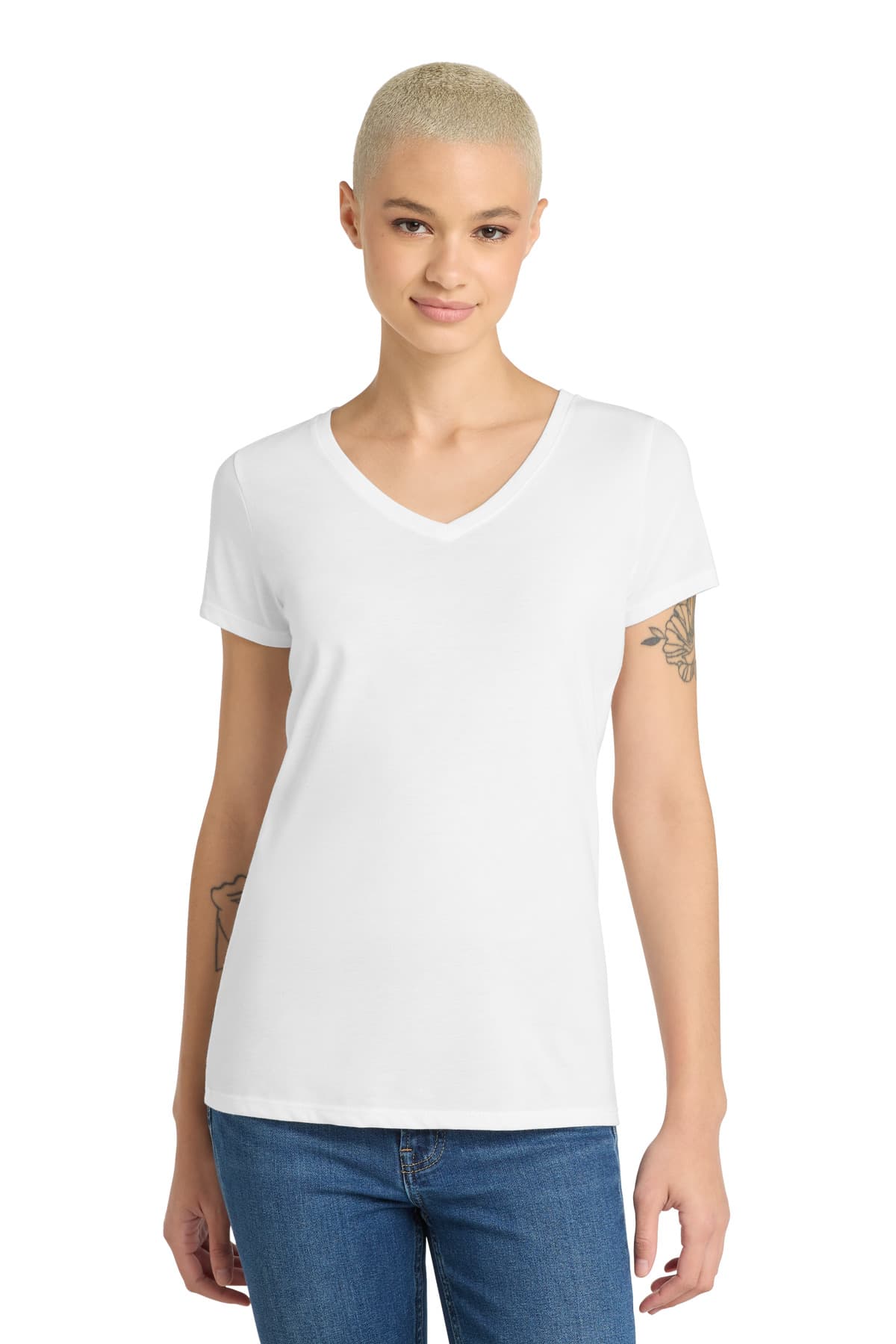 District ® Women's Perfect Tri ® V-Neck Tee. DM1350L thumbnail 4