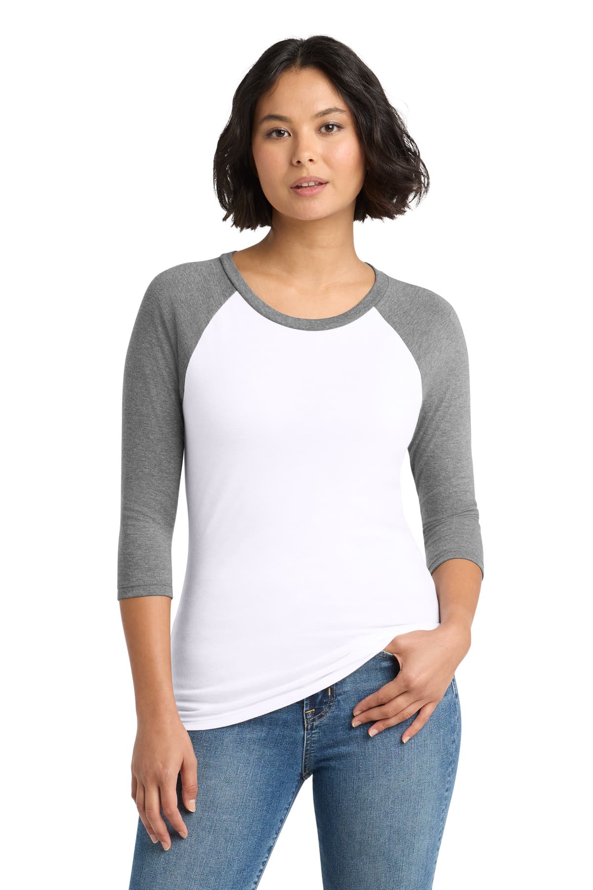 District ® Women's Perfect Tri ® 3/4-Sleeve Raglan. DM136L
