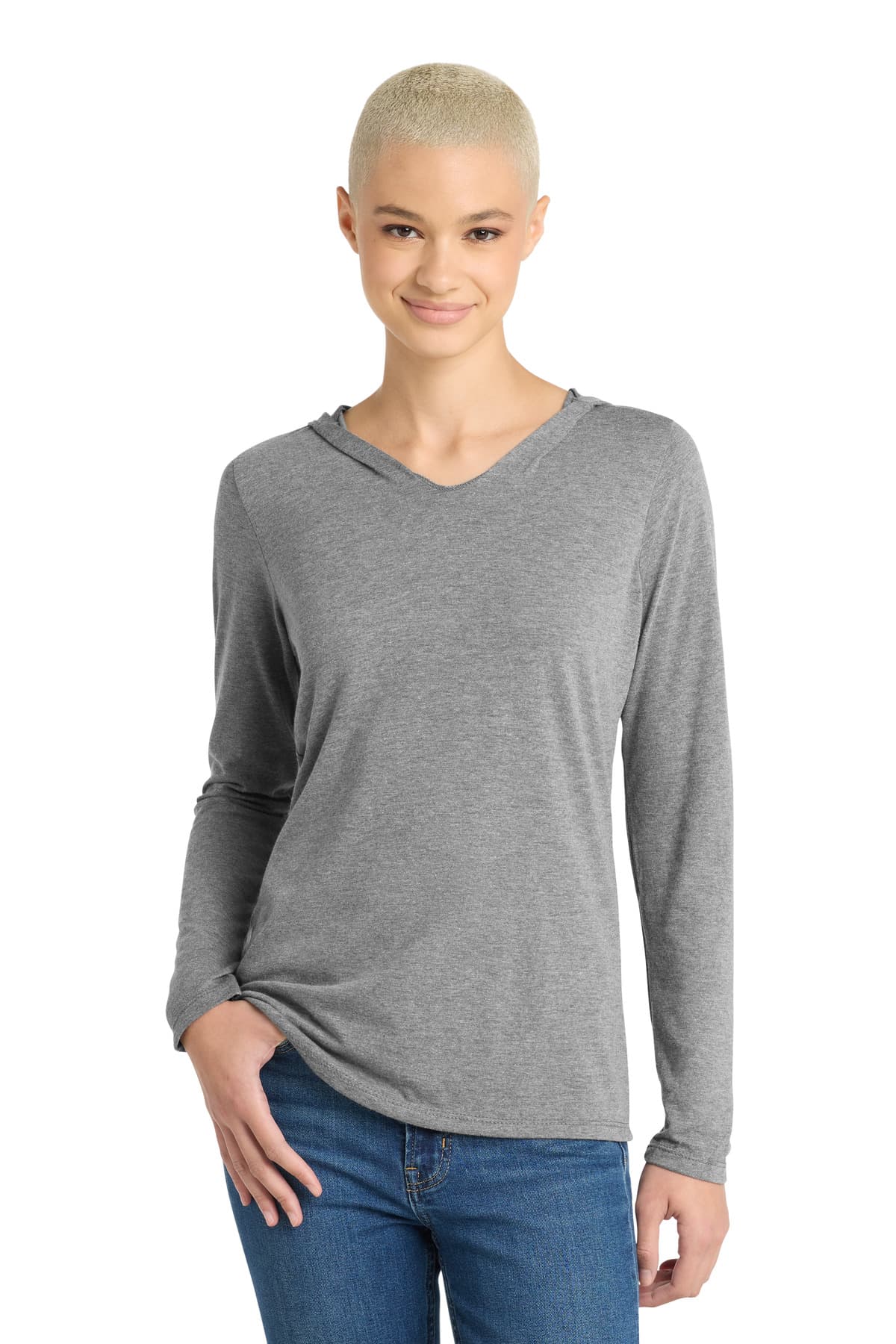 District ® Women's Perfect Tri ® Long Sleeve Hoodie. DM139L thumbnail 4