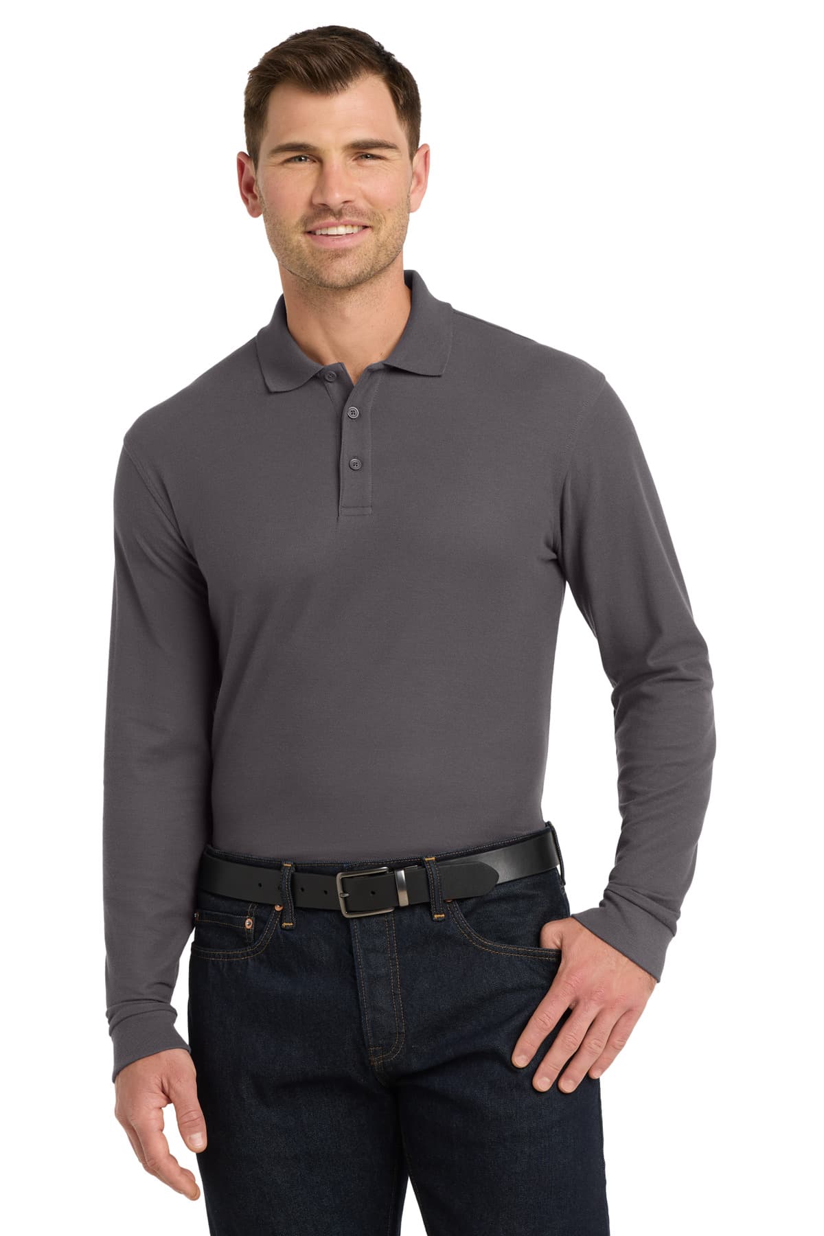 Port Authority ® Long Sleeve Core Classic Pique Polo. K100LS thumbnail 4