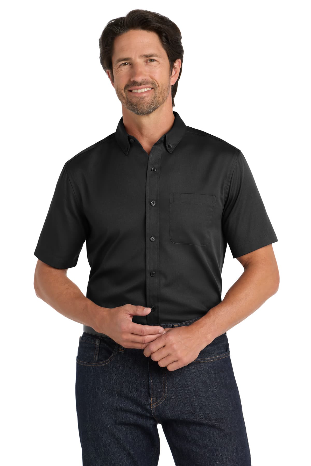 Port Authority ® Short Sleeve SuperPro React ™ Twill Shirt. W809 thumbnail 4