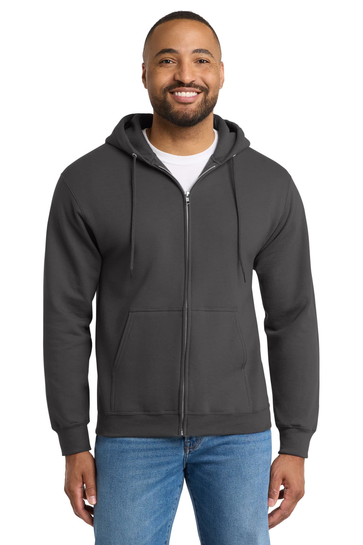Port & Co ™ Tall Essential Fleece Full-Zip Hooded Sweatshirt. PC90ZHT thumbnail 4