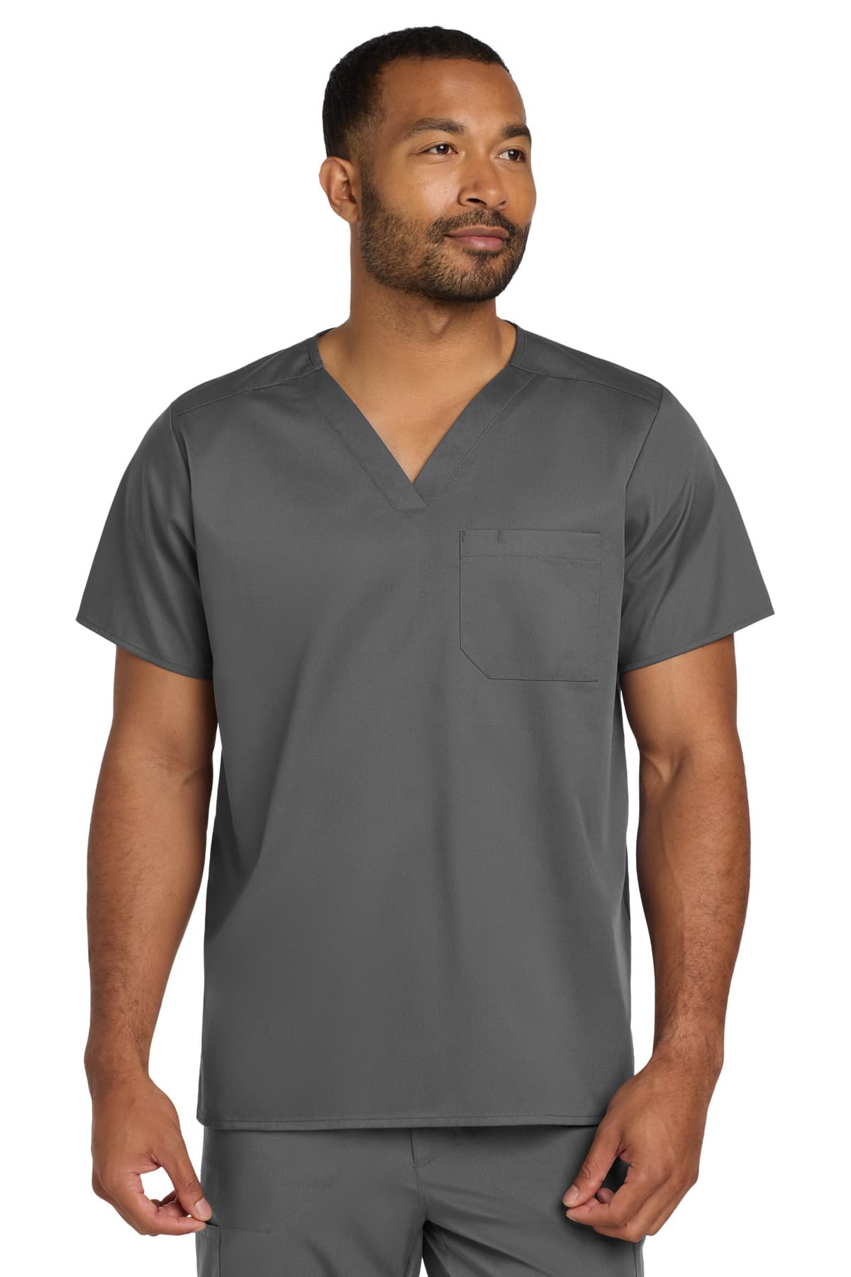 Wink ® Unisex WorkFlex Chest Pocket V-Neck Top WW3160 thumbnail 4