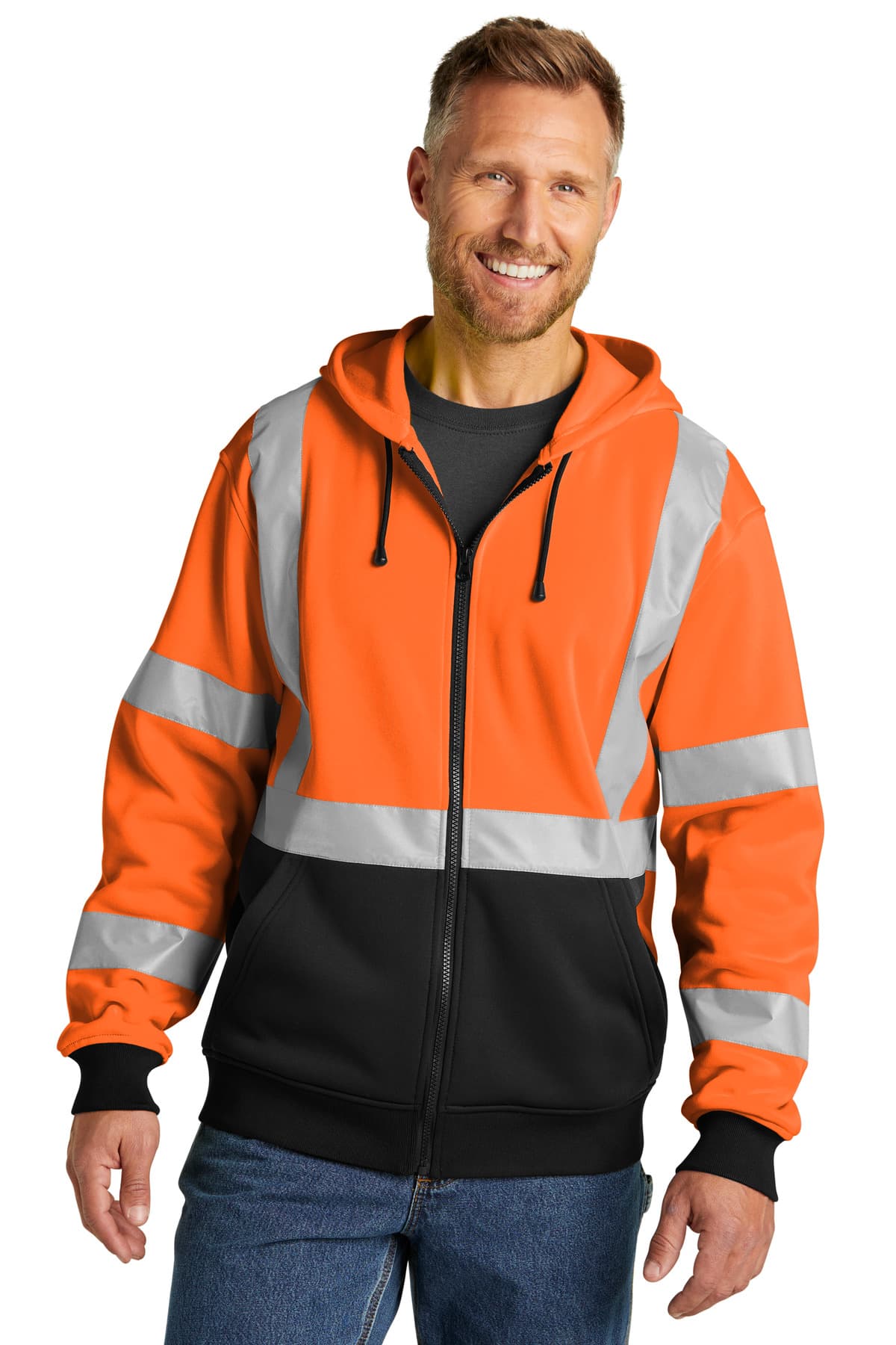 CornerStone ® A107 Class 3 Heavy-Duty Fleece Full-Zip Hoodie CSF300