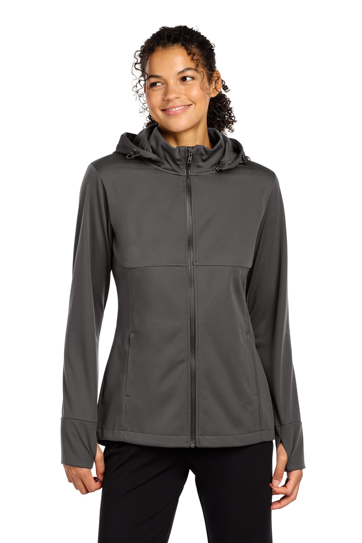 Sport-Tek ® Women's Hooded Soft Shell Jacket LST980 thumbnail 4