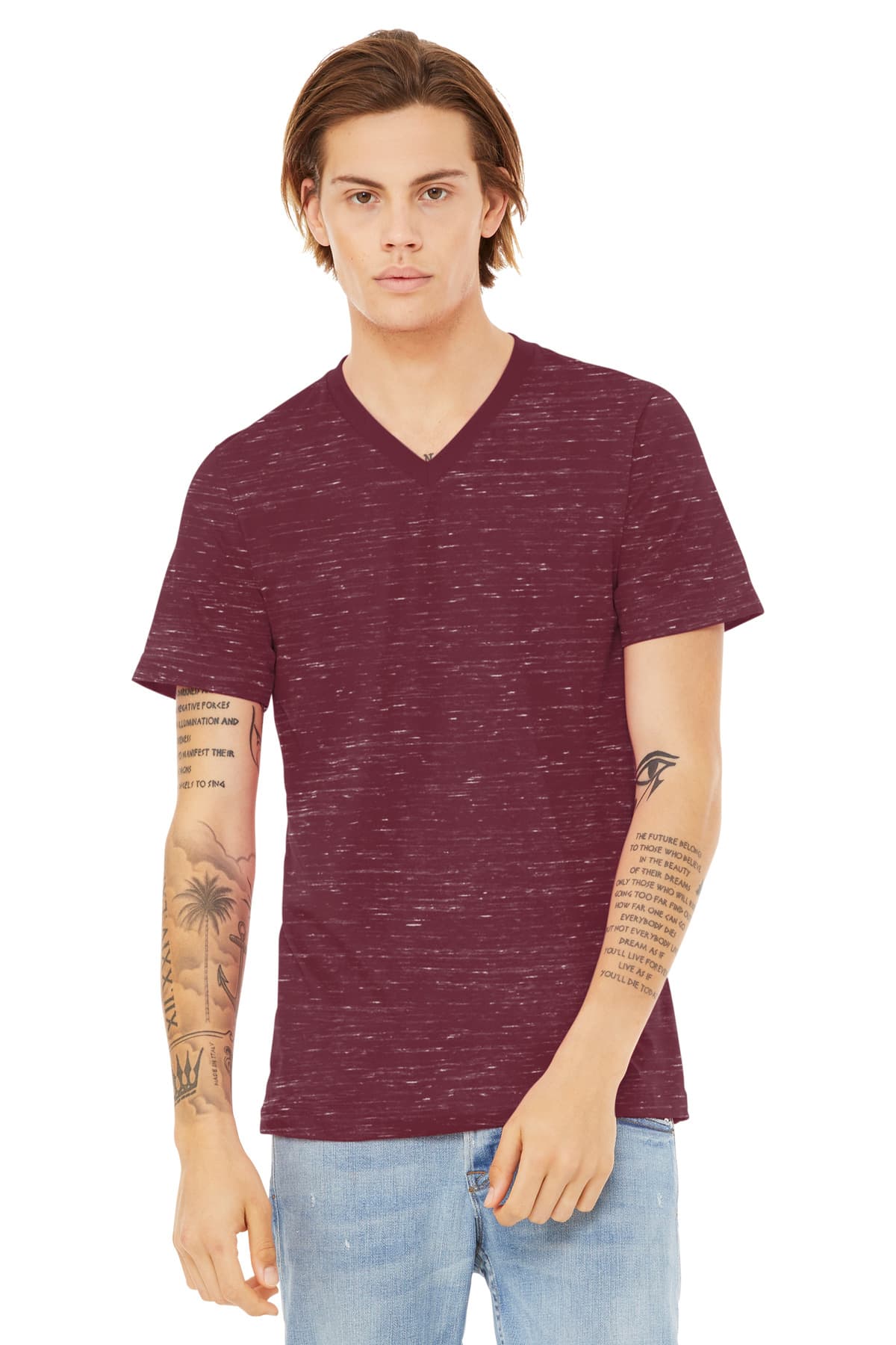 BELLA+CANVAS ® Unisex Textured Jersey V-Neck Tee BC3655 thumbnail 5