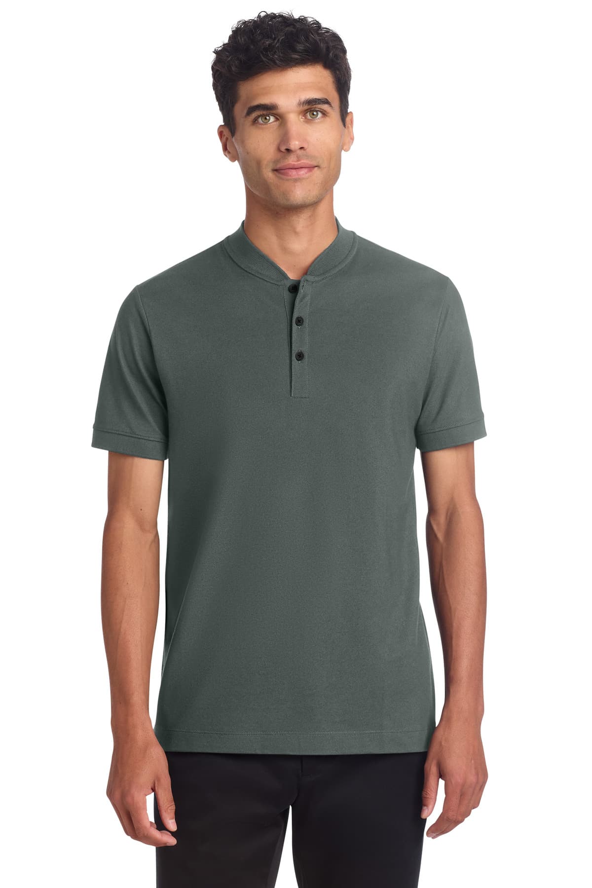 Mercer+Mettle ® Stretch Pique Henley MM1008 thumbnail 4