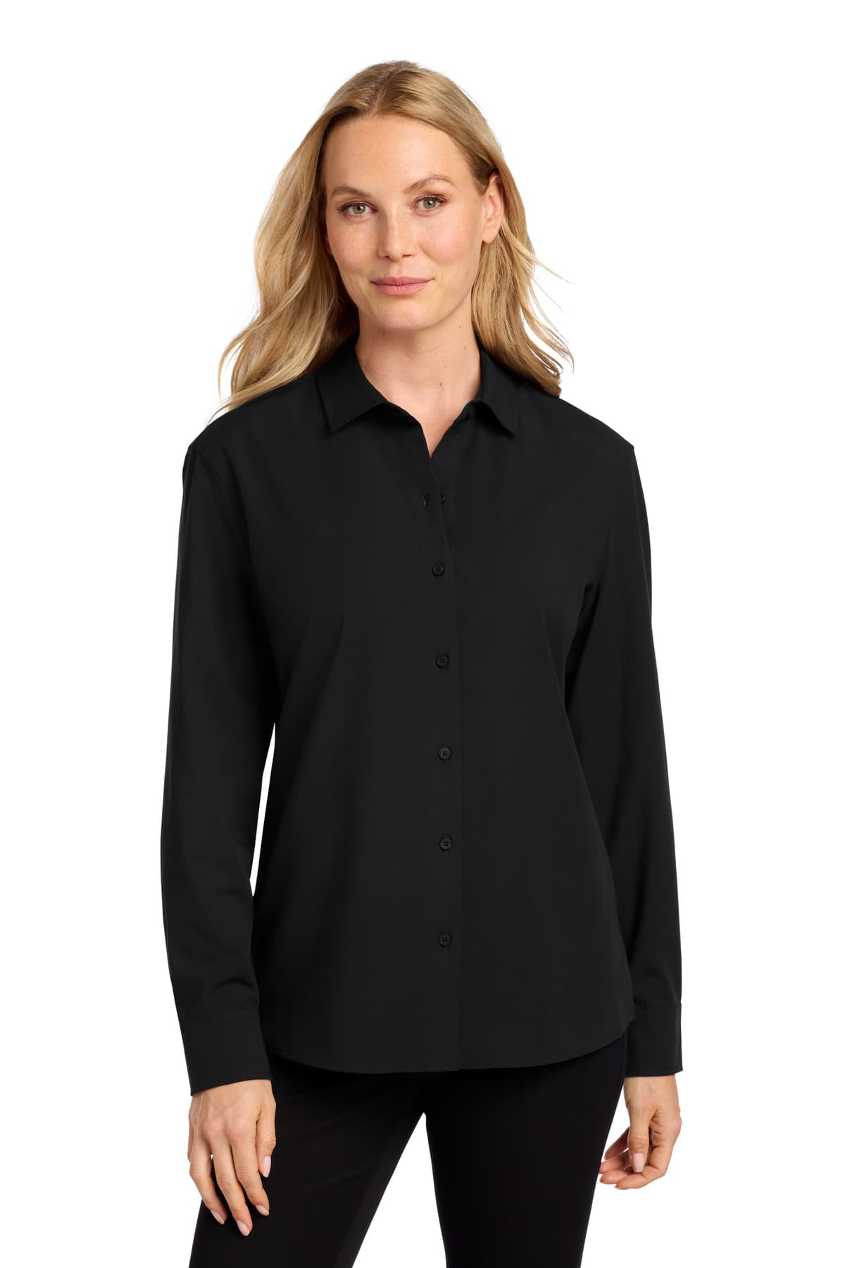 Mercer+Mettle ® Women's Long Sleeve Stretch Woven Shirt MM2001 thumbnail 4