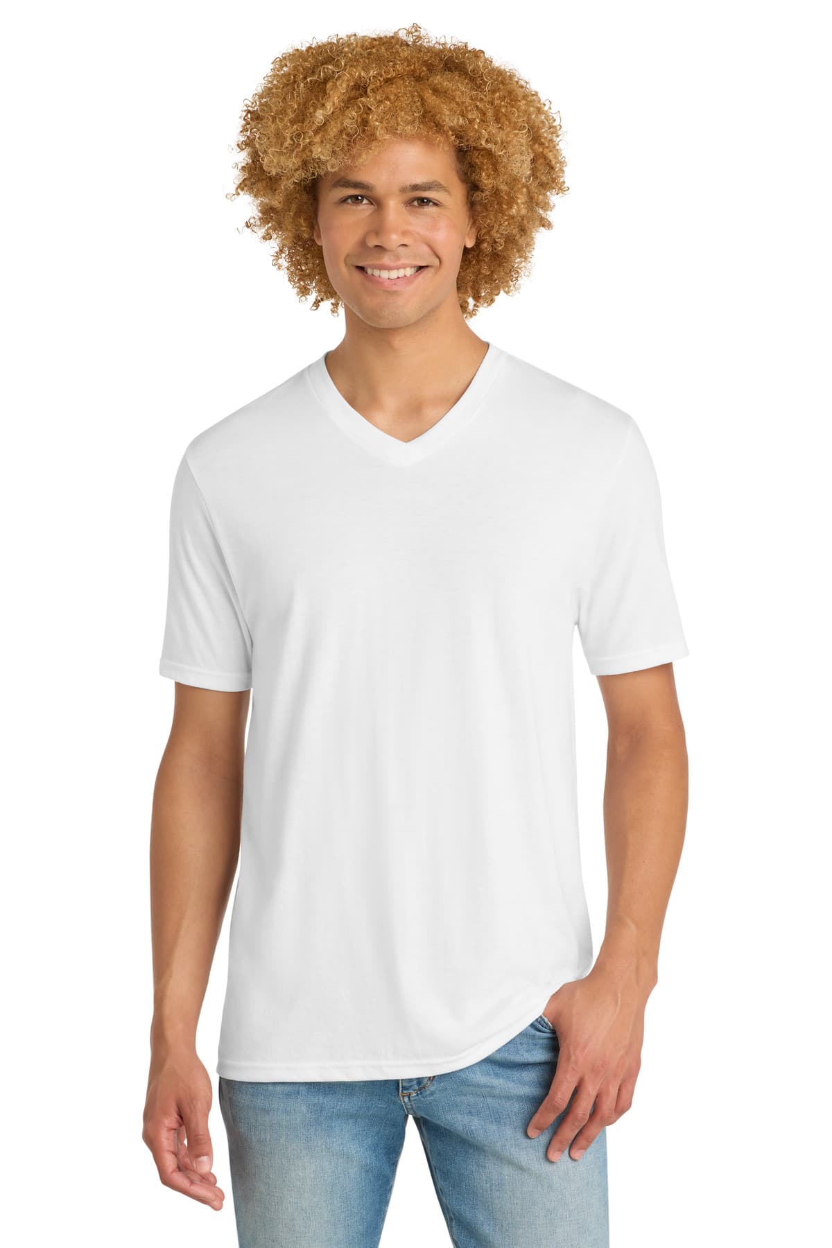 District ® Perfect Tri ® V-Neck Tee. DT1350 thumbnail 6