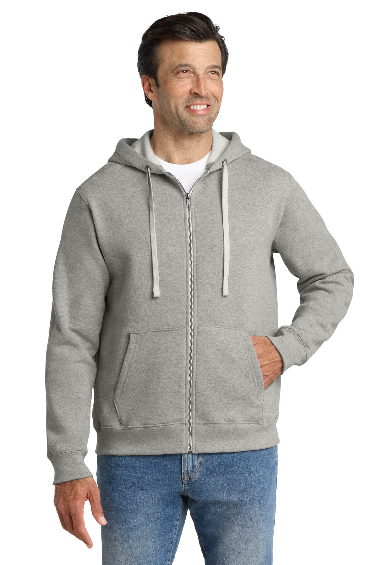 Volunteer Knitwear ™ Chore Fleece Full-Zip Hoodie VL130ZH thumbnail 4