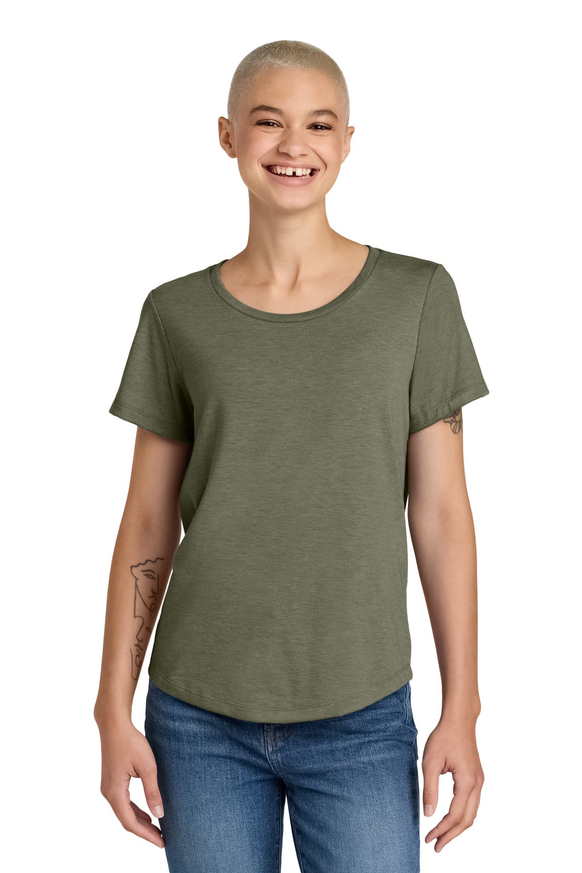 Allmade ® Women's Relaxed Tri-Blend Scoop Neck Tee AL2015 thumbnail 6