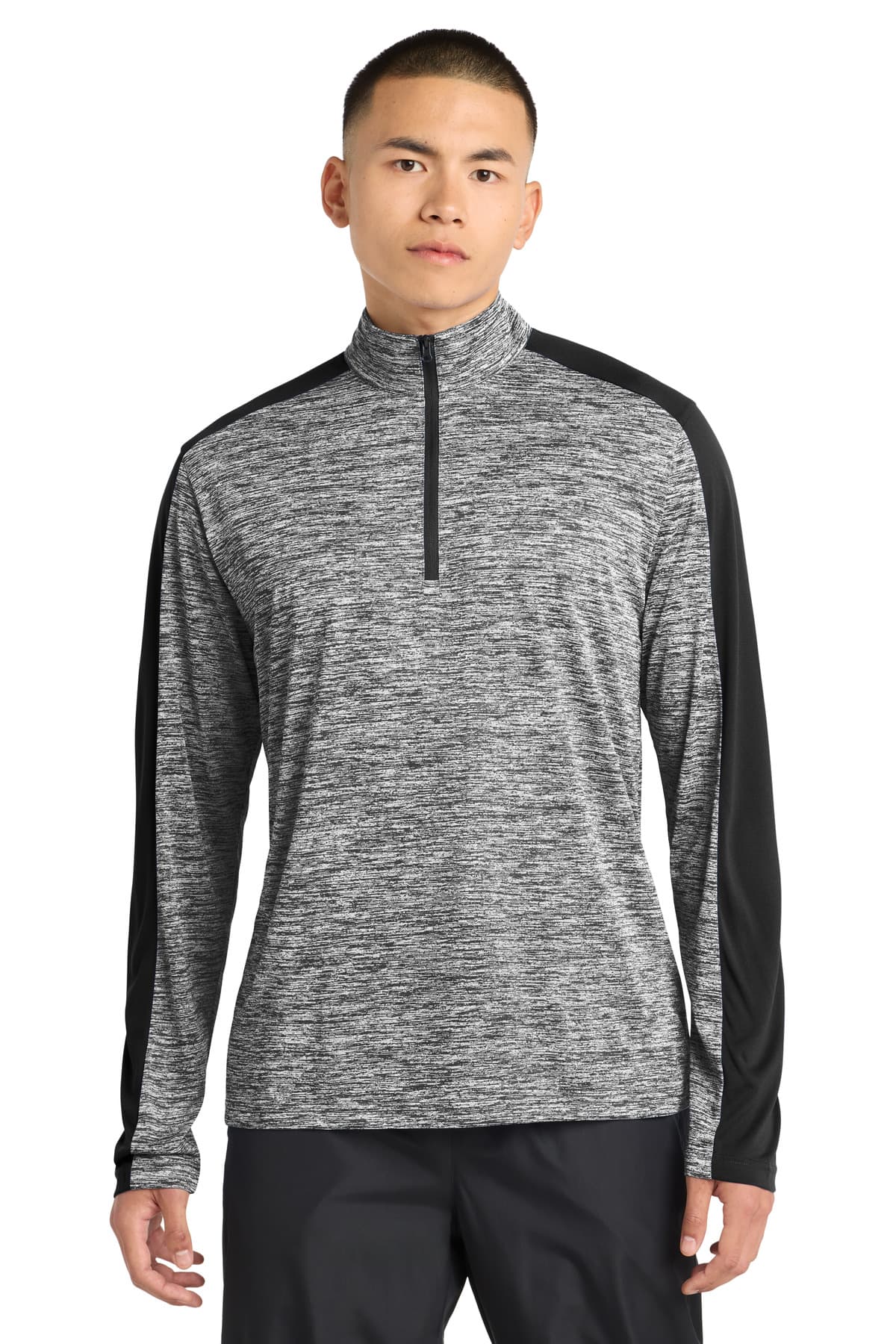 Sport-Tek ® PosiCharge ® Electric Heather Colorblock 1/4-Zip Pullover. ST397